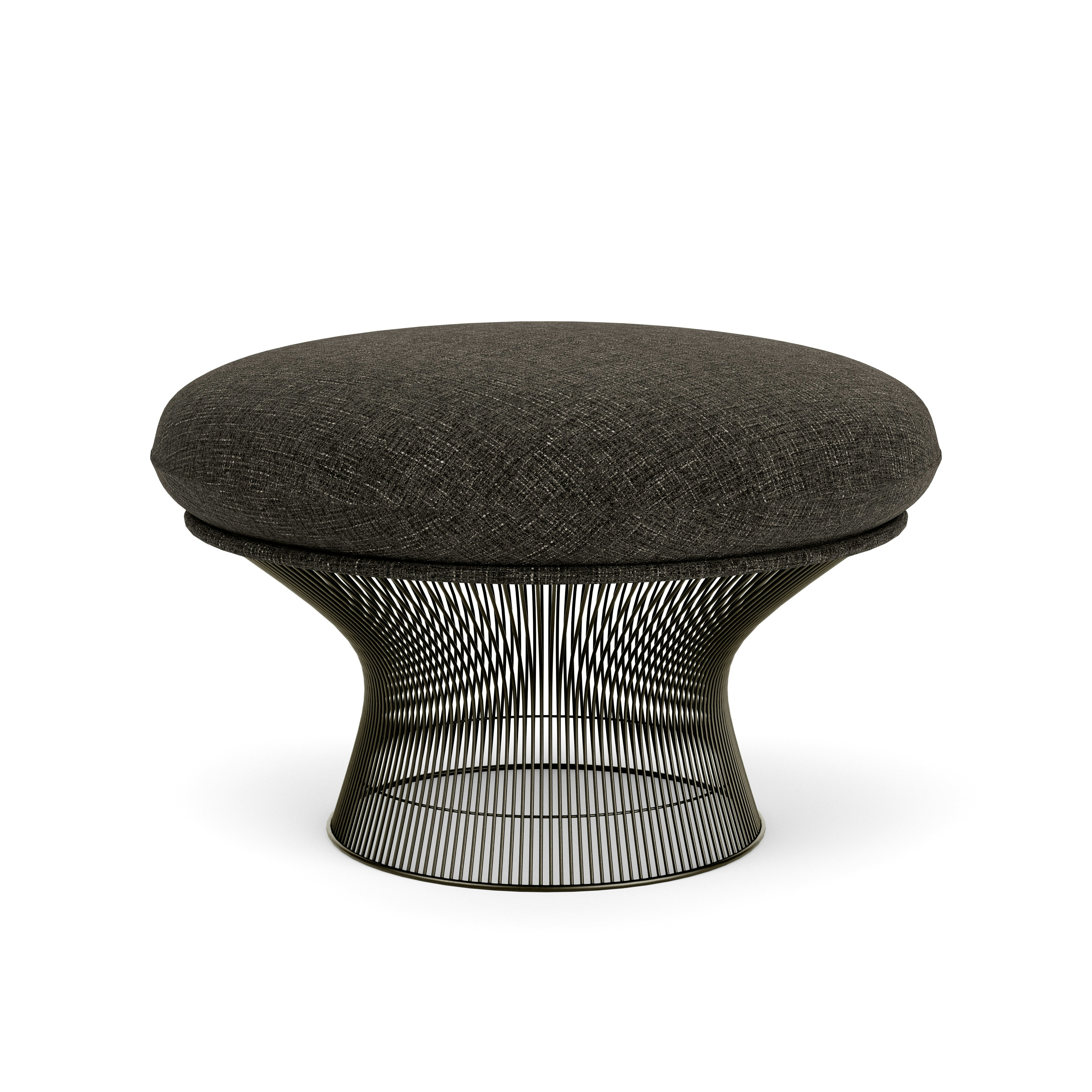 Platner Ottoman - Metallic Bronze,  Diva,  Coal