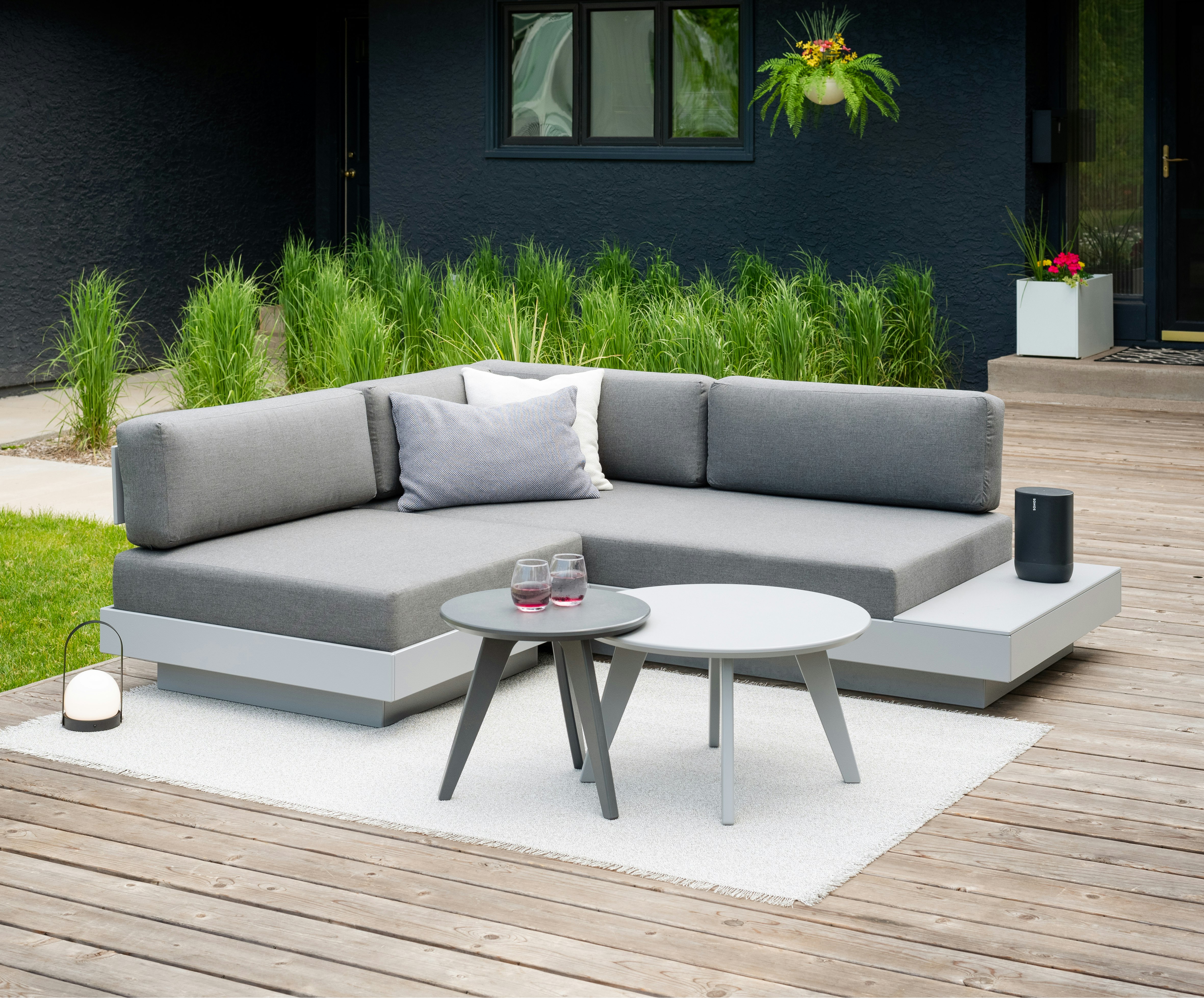 Platform One Sofa with Tables