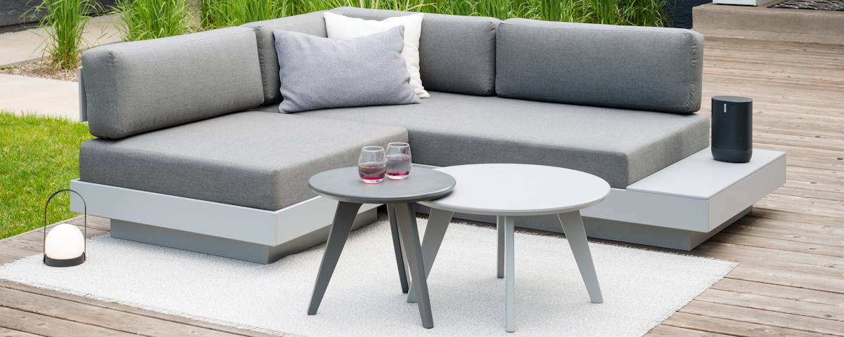 Platform One Sofa with One Table in an outdoor deck setting