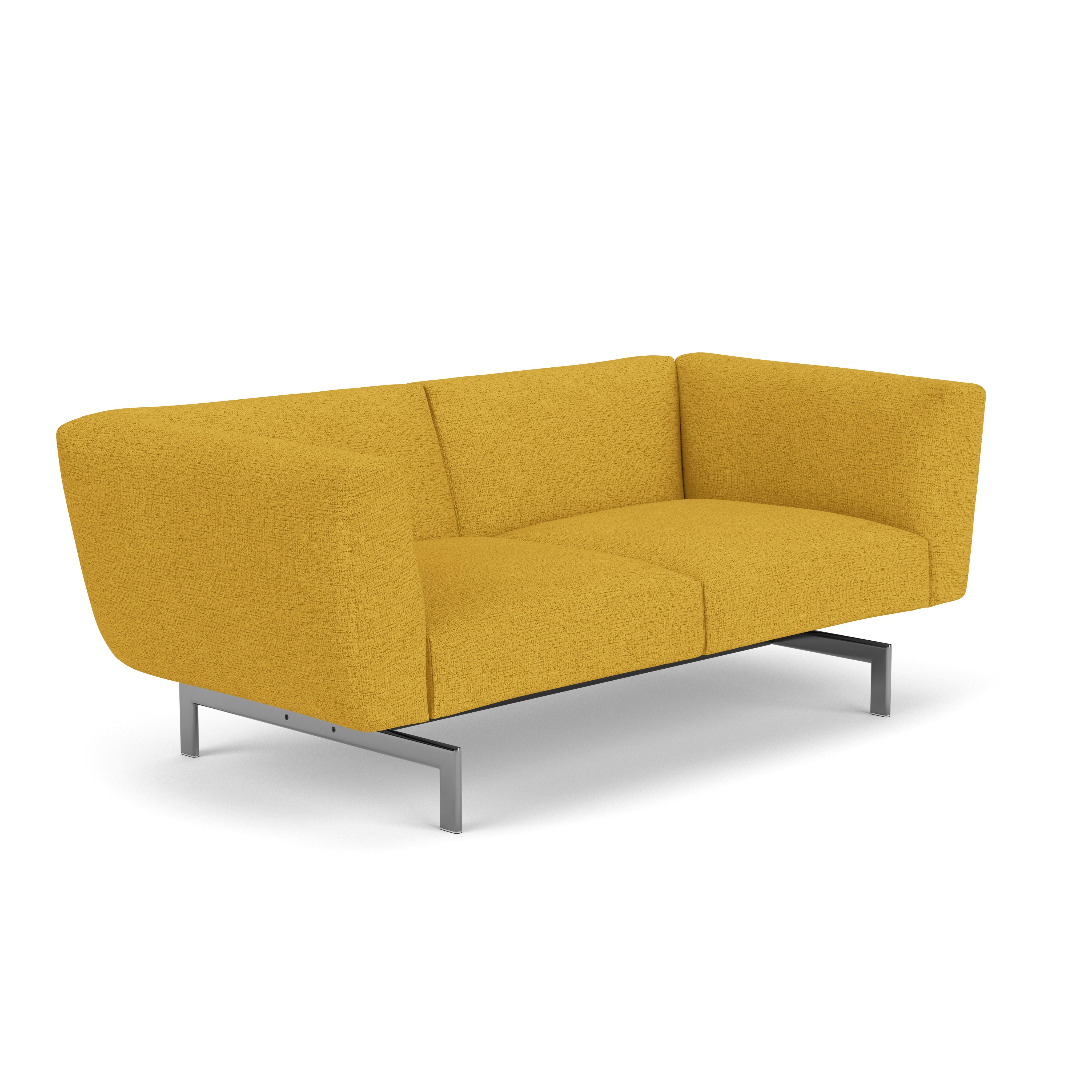 Avio Sofa - Two Seater, Diva, Daffodil, Polished Chrome