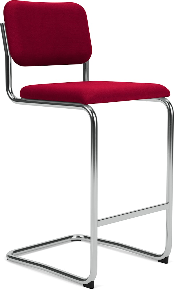 Cesca Stool Fully Upholstered, Hourglass, Flame, Bar