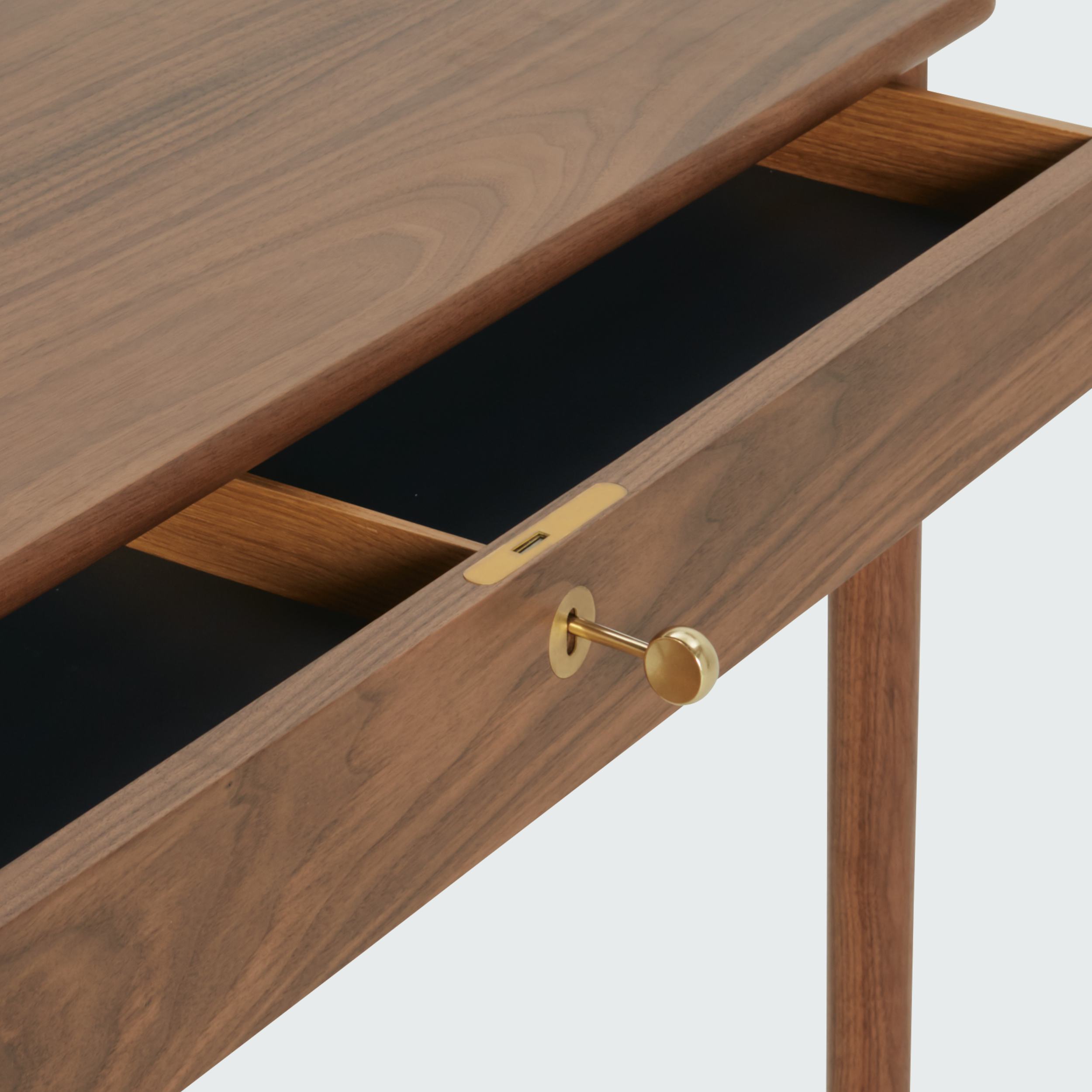 Small Modern Desk, Bureau, Dressing Table, Oak Wood, Mid Century Modern,  Customized Size and Finish 