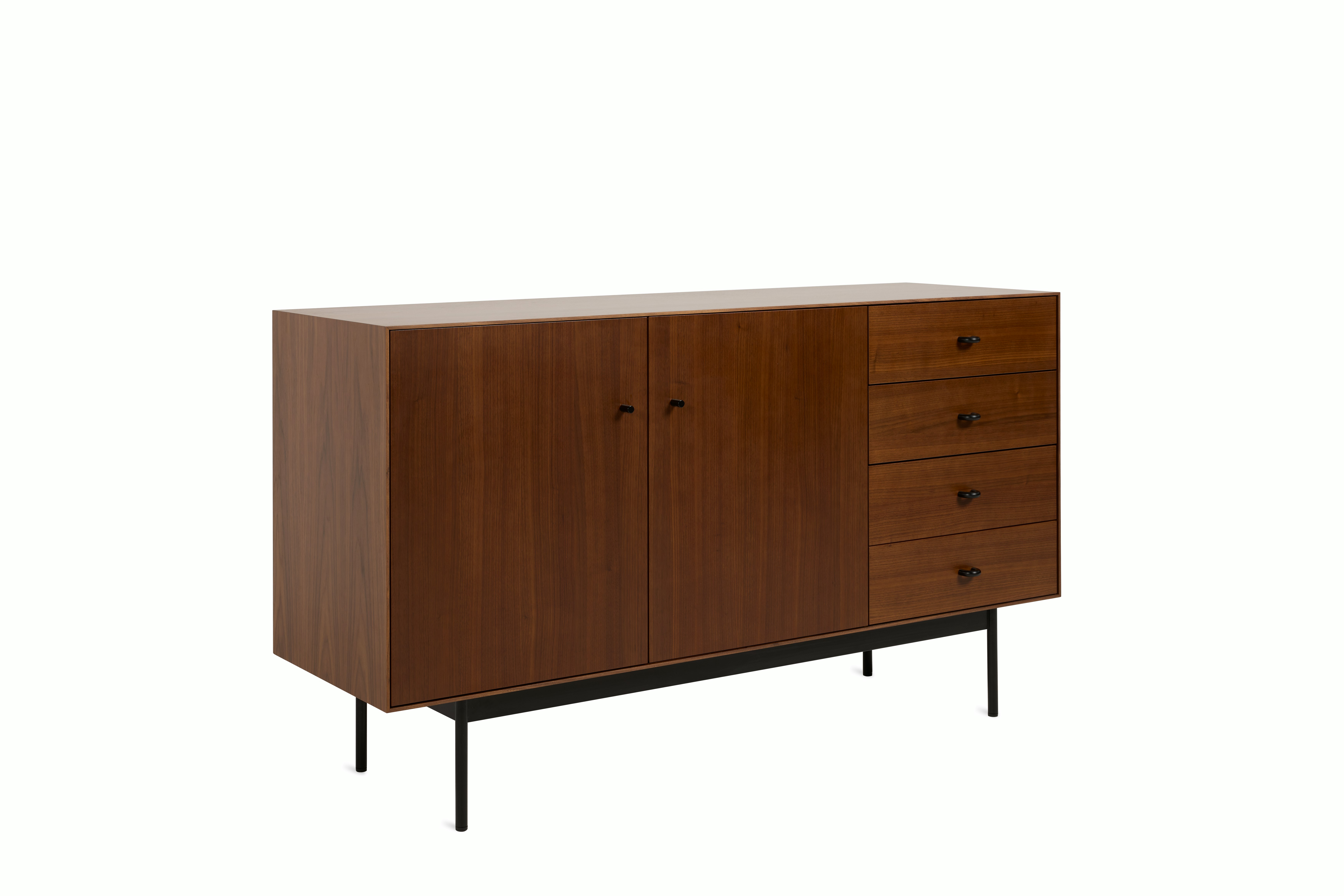 Loop Credenza - Walnut,  Black
