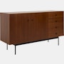 Loop Credenza - Walnut,  Black