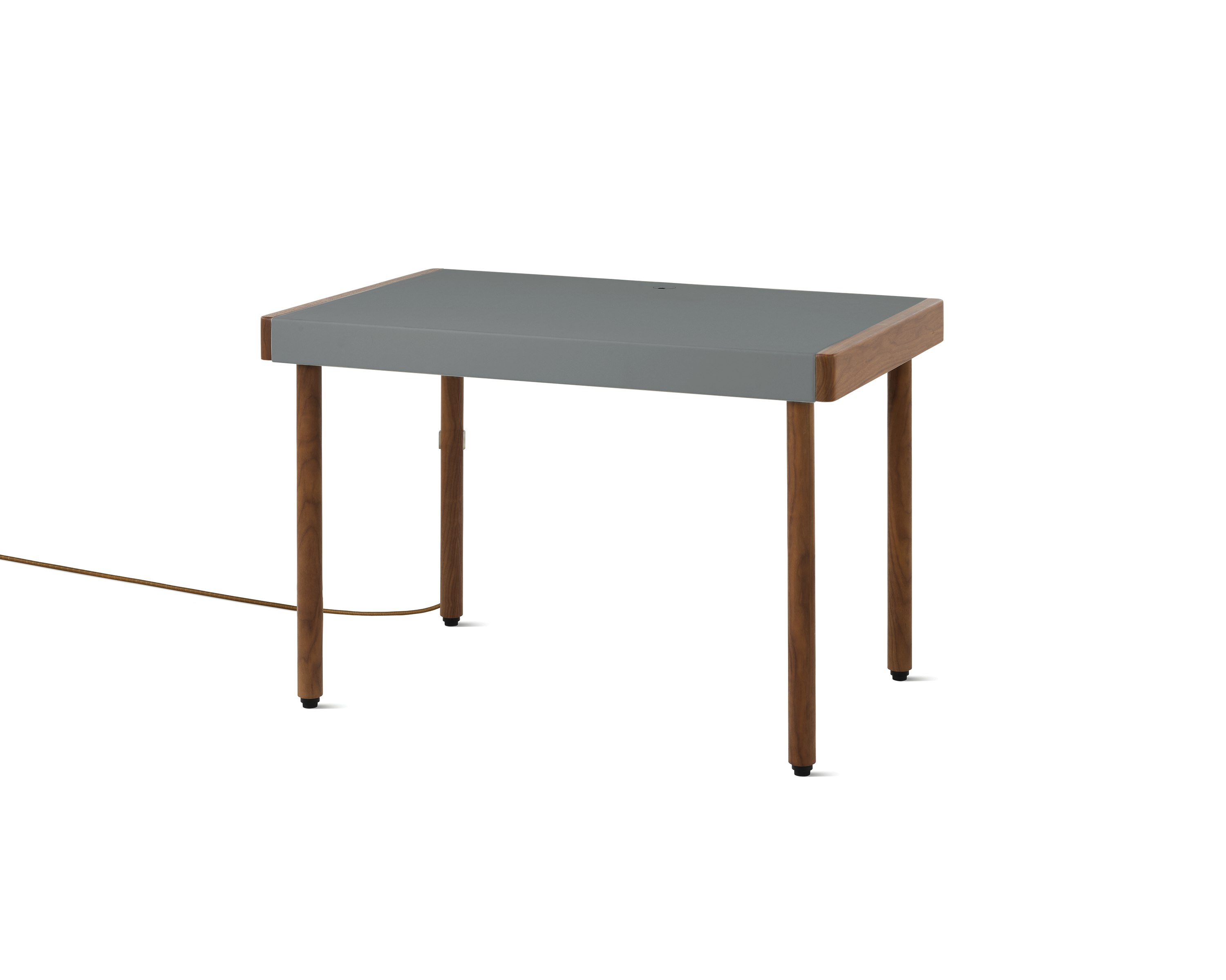 Leatherwrap Sit-to-Stand Desk, No Storage