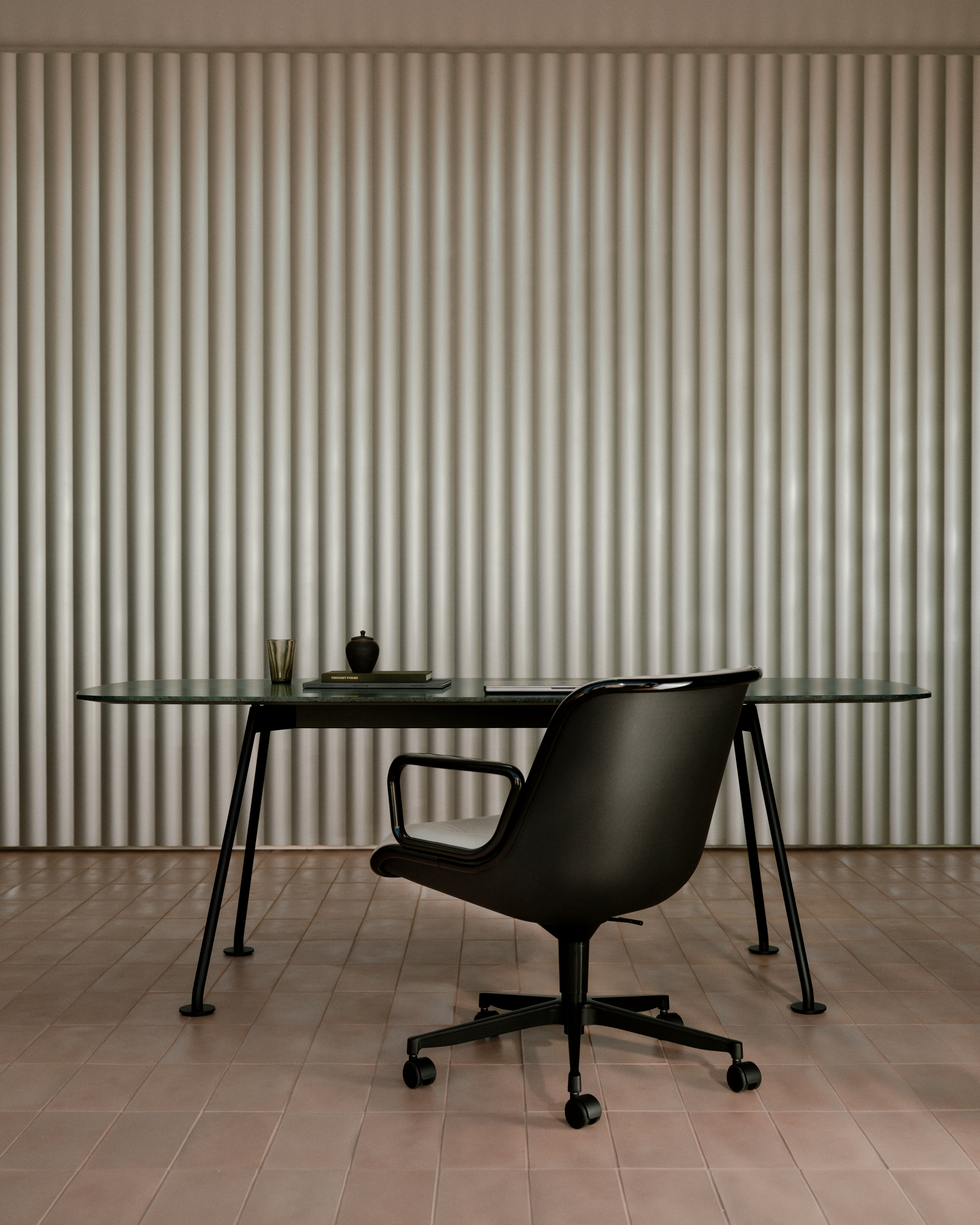 Pollock Executive Chair in Parchmen leather at Grasshopper