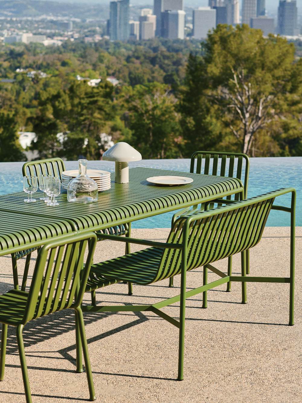 Palissade Dining Bench,  Palissade Dining Table,  Palissade Side Chair