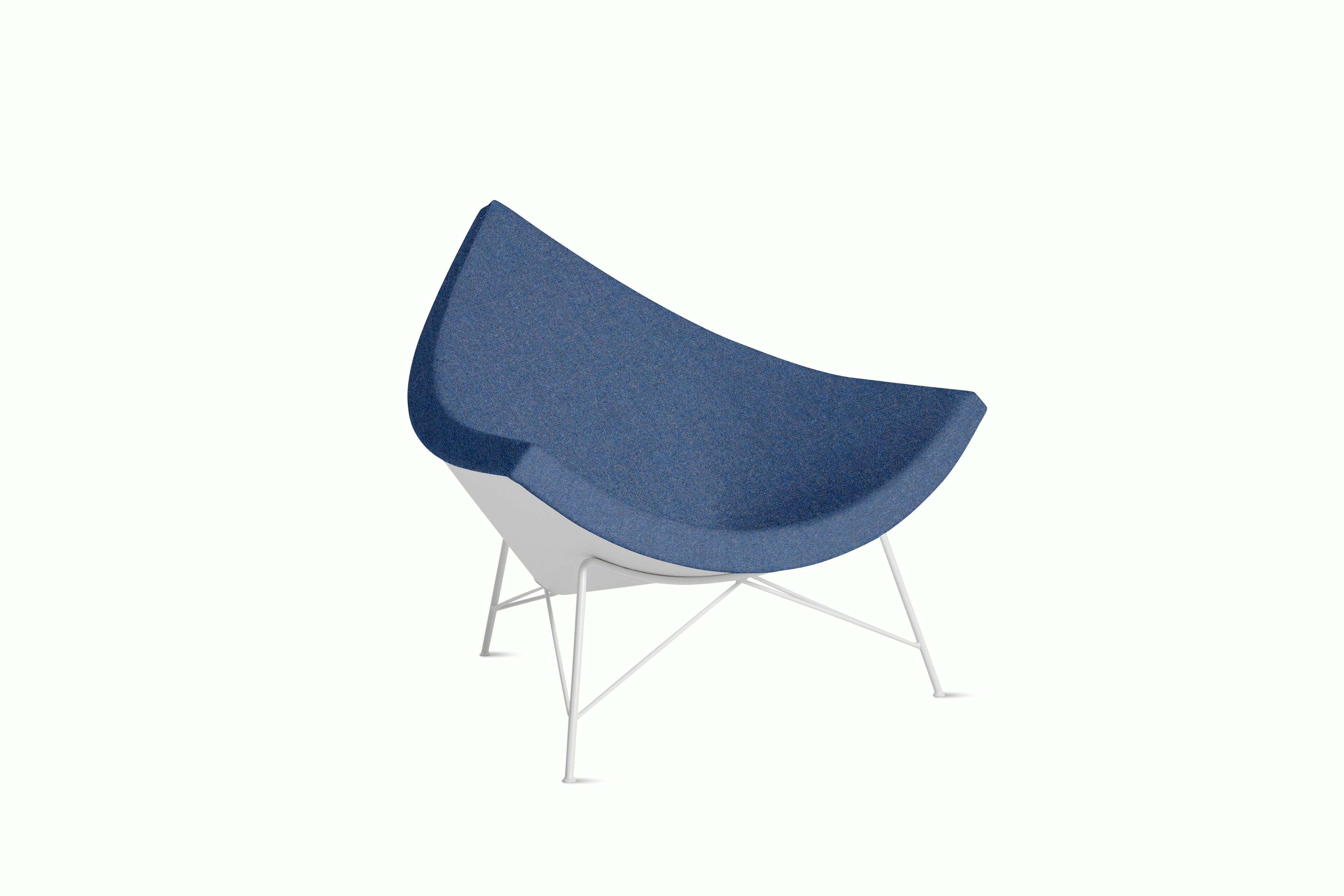 Nelson Coconut Chair in Luce Alkali with White Base