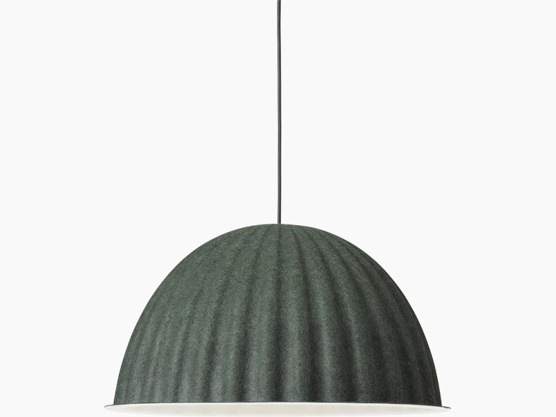 Under the Bell Pendant Lamp: Small, Dark Green
