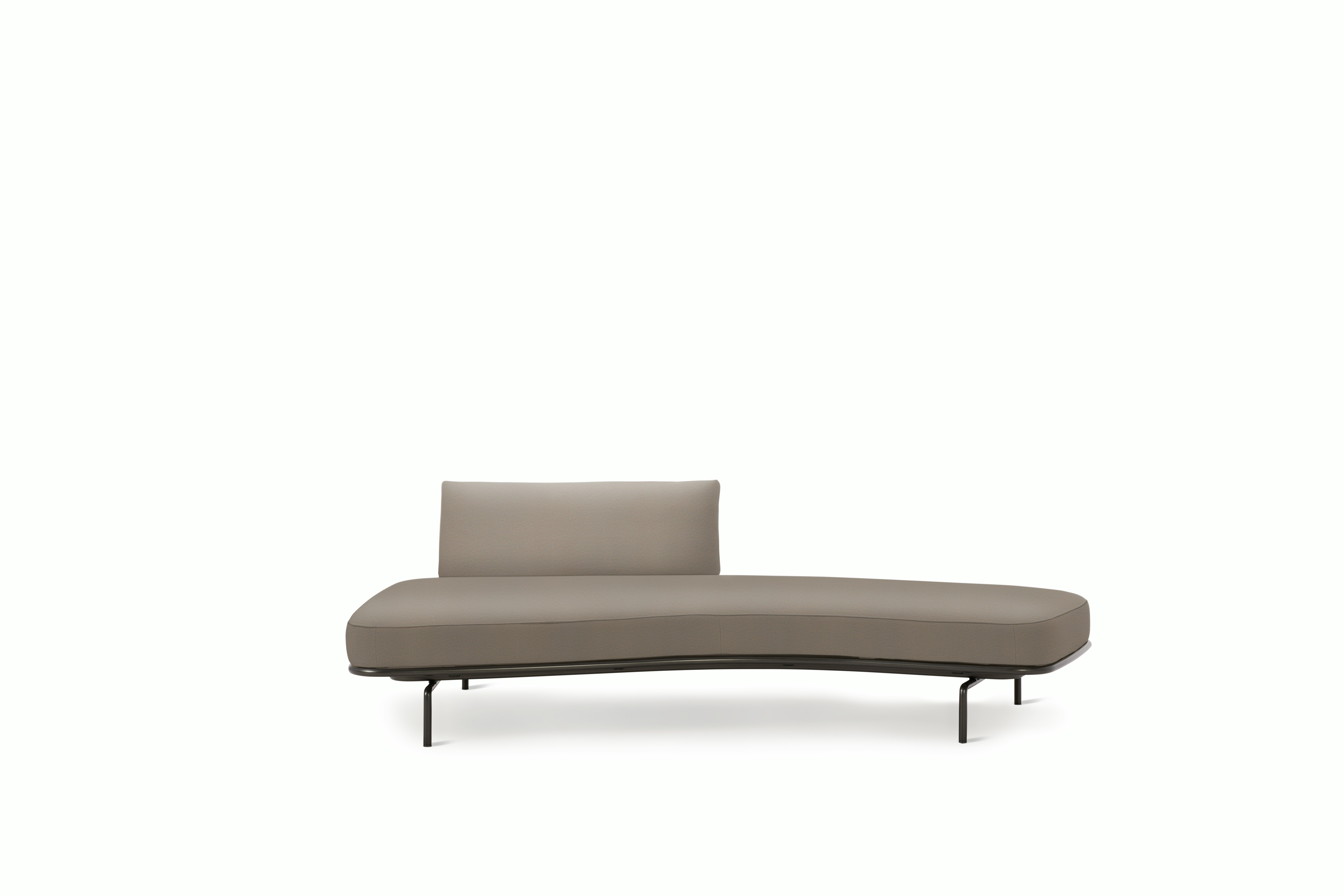 Panoramic Sofa - Left,  Single Large,  Volo Leather,  Clay,  Charcoal