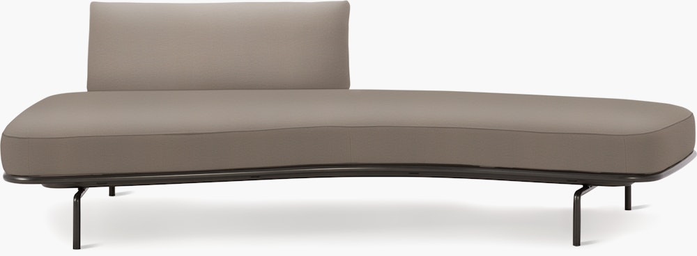 Panoramic Sofa - Left,  Single Large,  Volo Leather,  Clay,  Charcoal