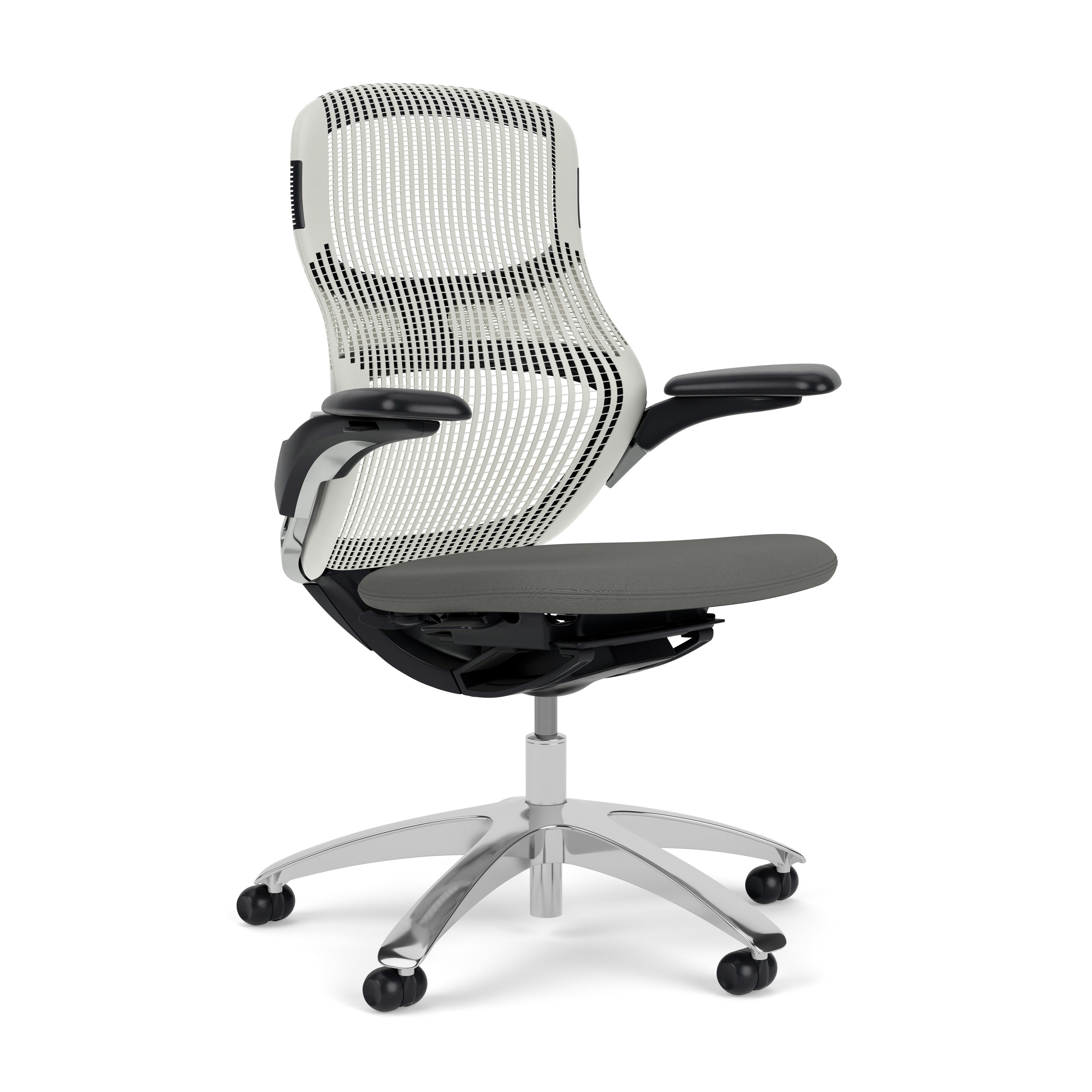 Generation Chair - Dark, High Performance, Meteor, Generation, Pebble, Polished Aluminum, Hard Wheel