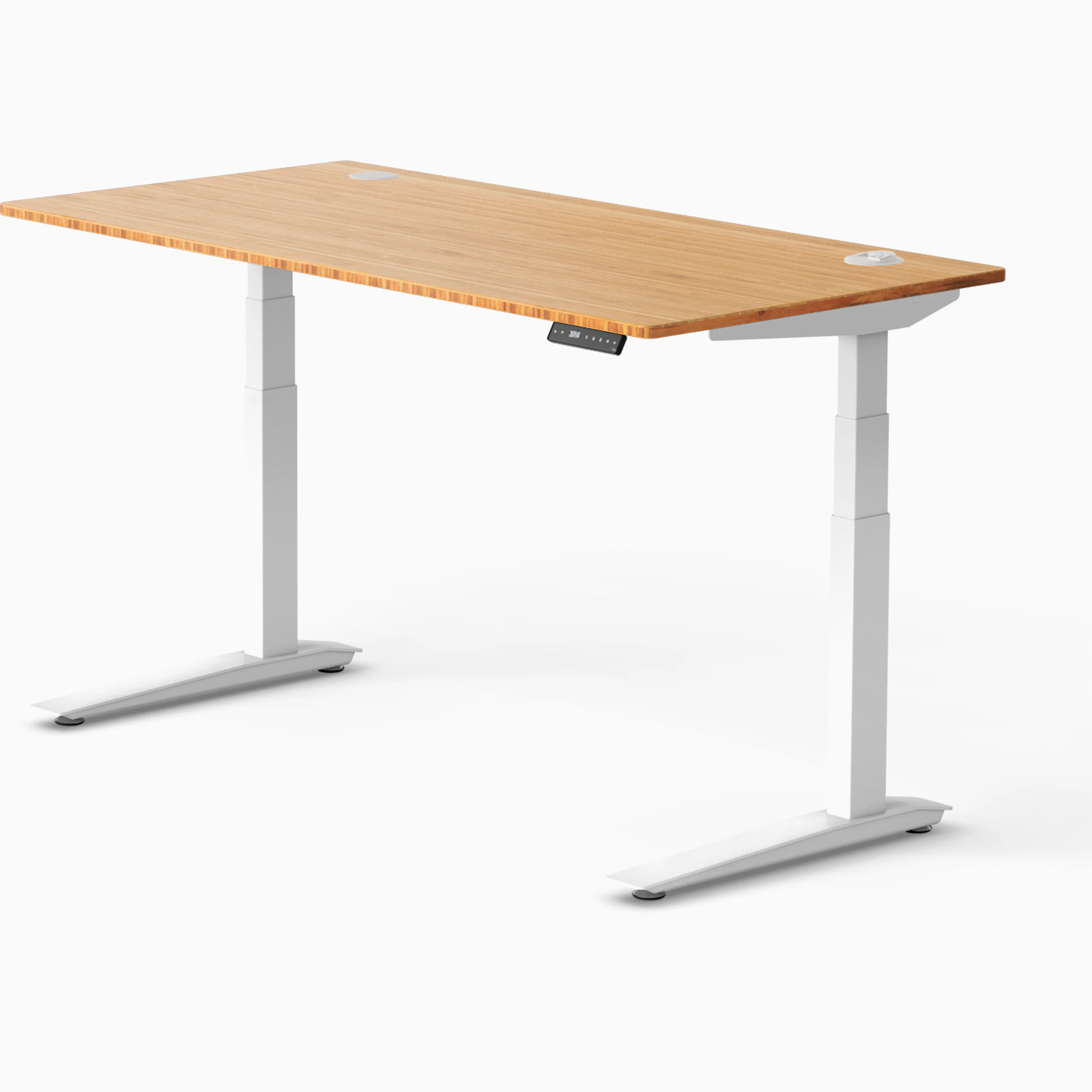 Large Jarvis Bamboo Standing Desk, Rectangular with Programmable, with Grommet