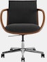 Full Loop Task Chair - Mode Talus,  Walnut,  Polished Aluminum