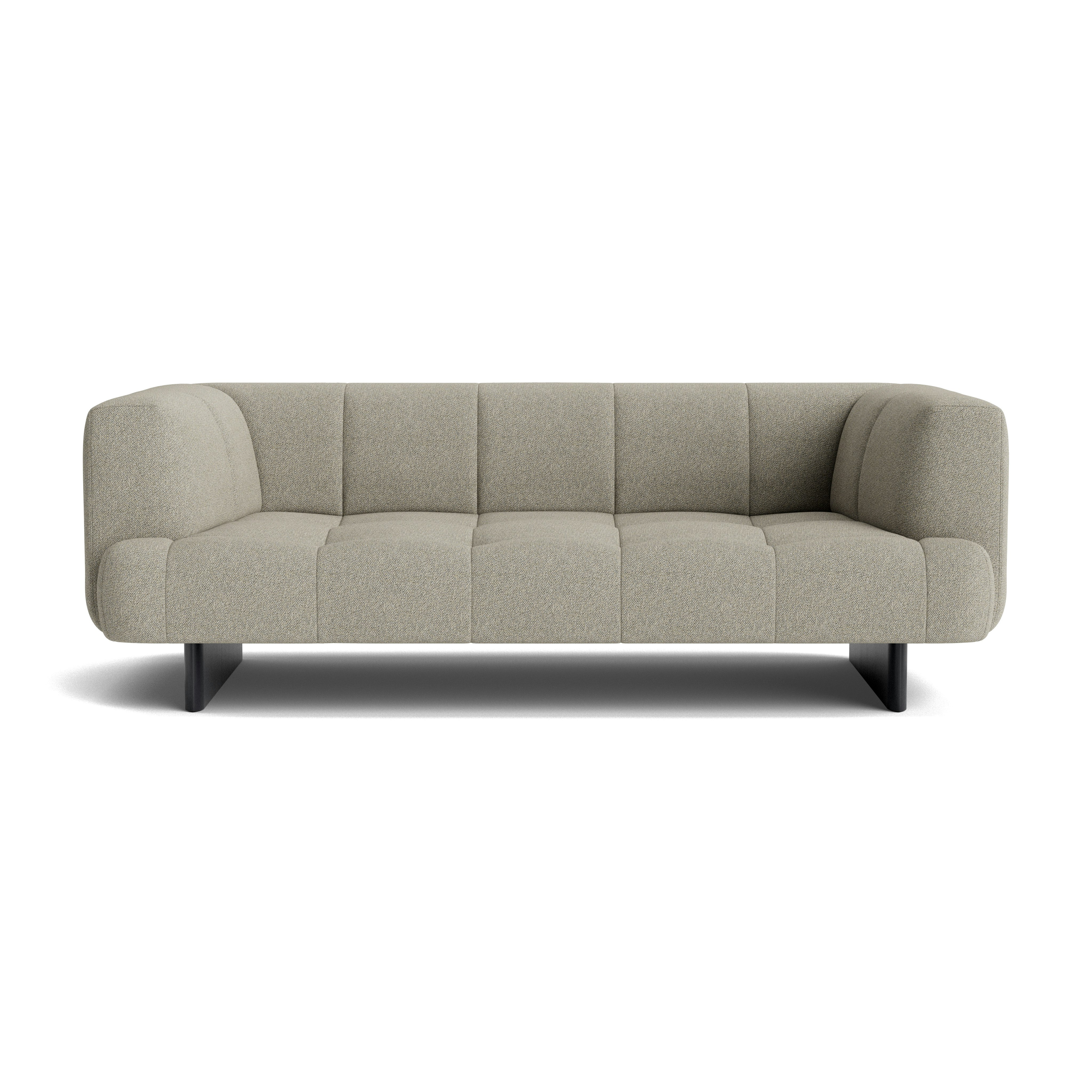 Quilton Lift Sofa - 2-Seat Sofa, Loft, 200 Cobblestone, Black Lacquered Oak
