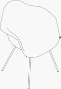 Eames Molded Fiberglass Armchair 8 4-Leg Base
