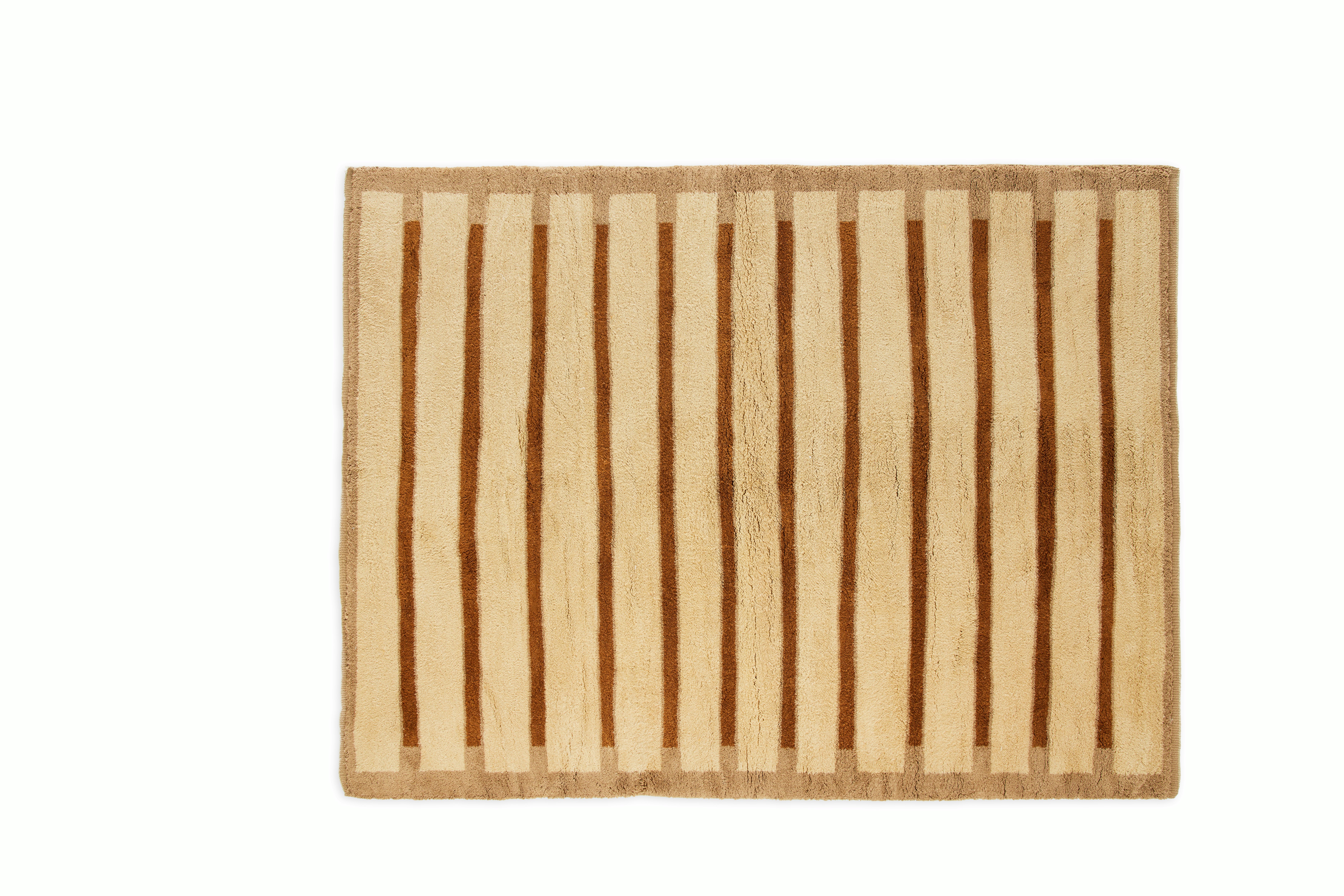 Brick Wool Moroccan Rug, Oat