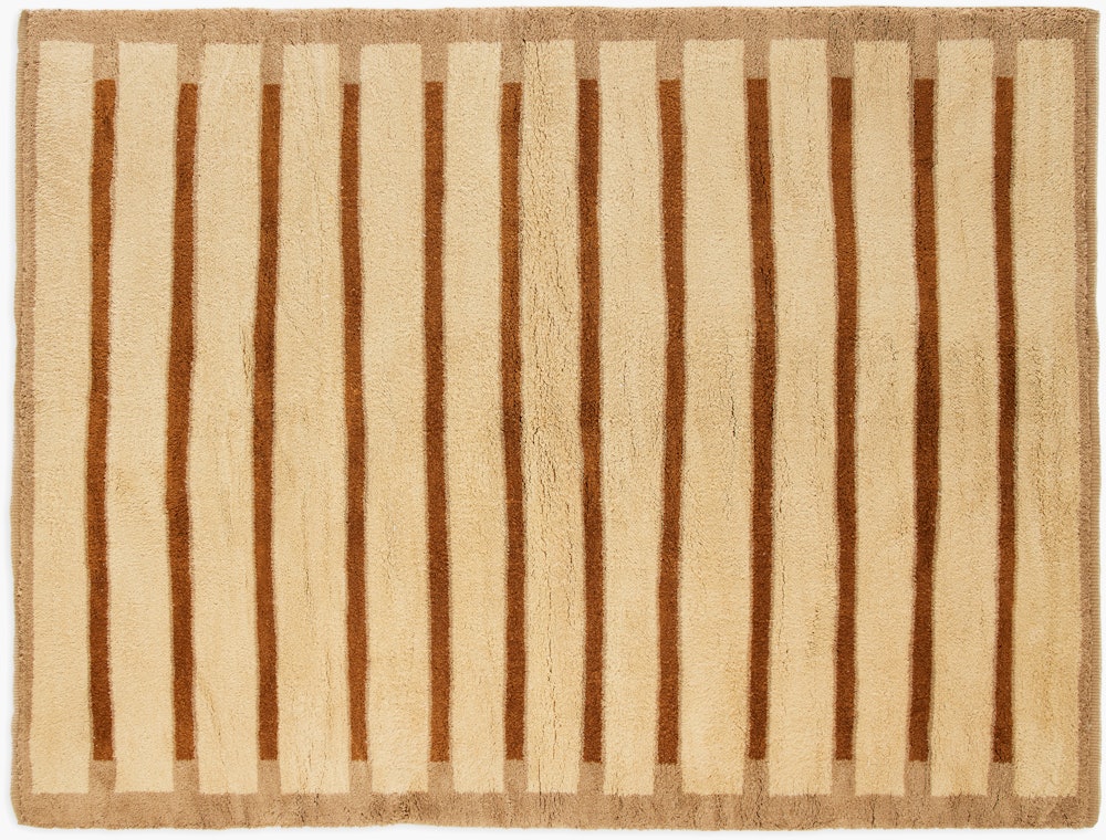 Brick Wool Moroccan Rug - Oat