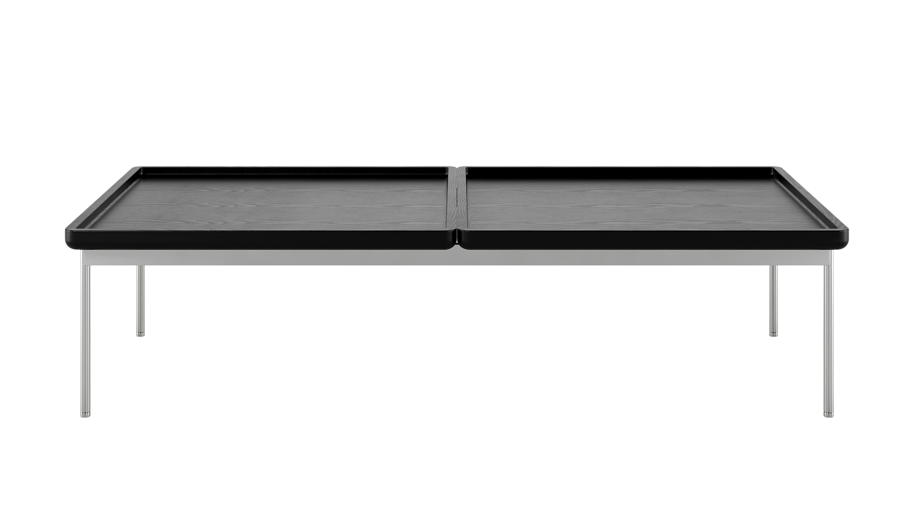 Tuxedo Table - 28 x 56,  Ebony,  Chrome
