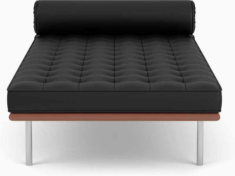 Barcelona Couch - Standard, Volo Leather, Black, Black straps