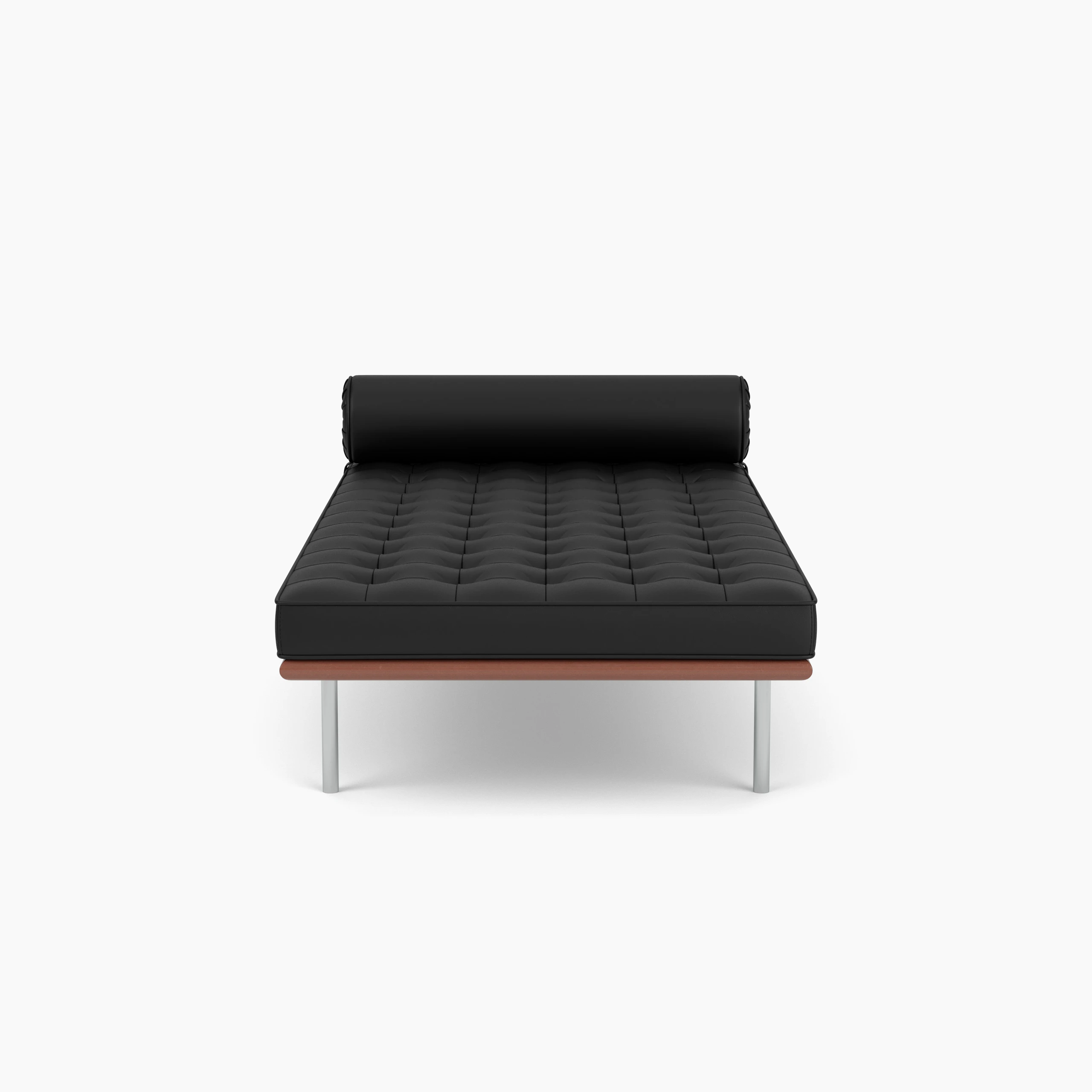 Barcelona Couch - Standard, Volo Leather, Black, Black straps