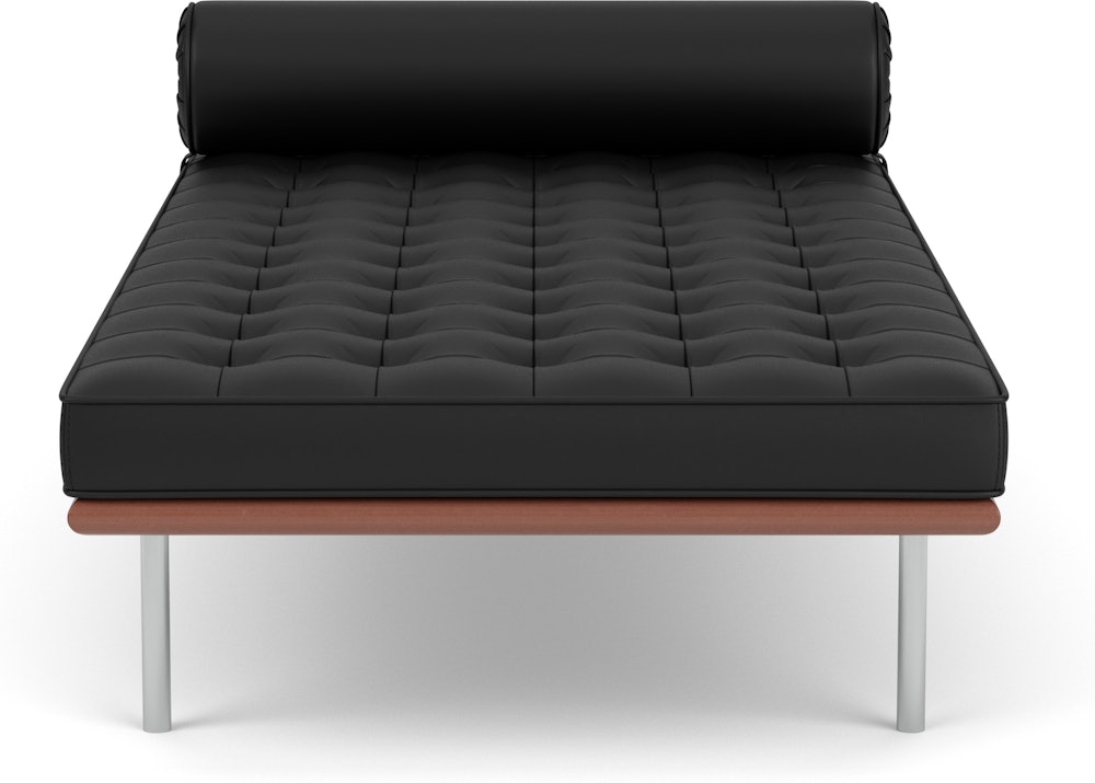 Barcelona Couch - Standard, Volo Leather, Black, Black straps