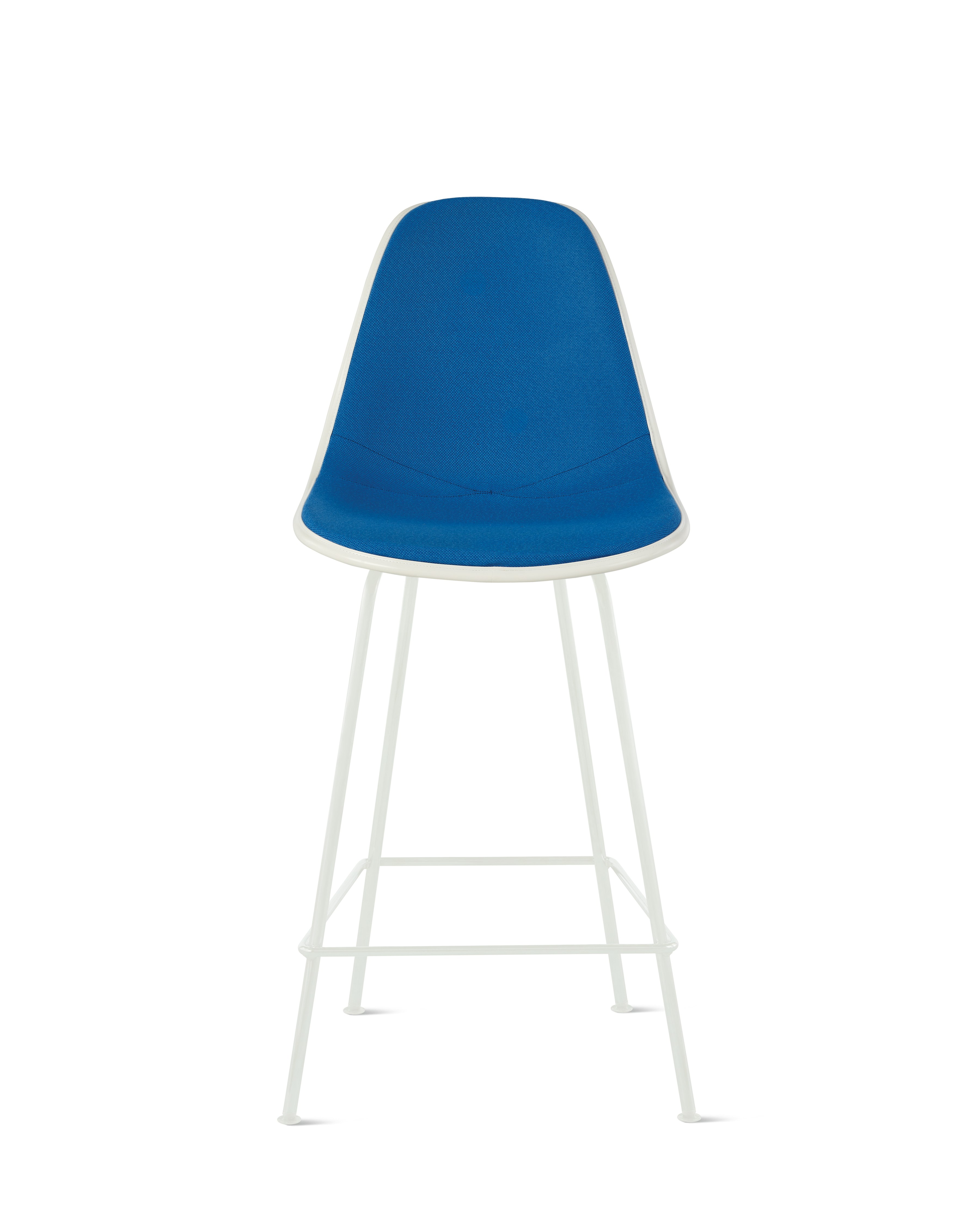 Eames Upholstered Molded Plastic Stool