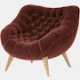 Rohde Easy Chair - Oak,  Mohair Supreme,  Brandy