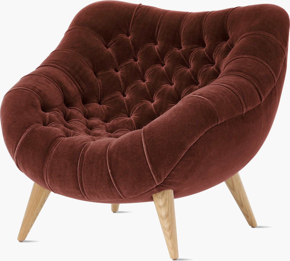 Rohde Easy Chair - Oak,  Mohair Supreme,  Brandy