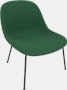 Fiber Lounge Chair - Lounge Chair,  Remix,  982 Dark Green,  Black Tube