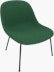 Fiber Lounge Chair - Lounge Chair,  Remix,  982 Dark Green,  Black Tube
