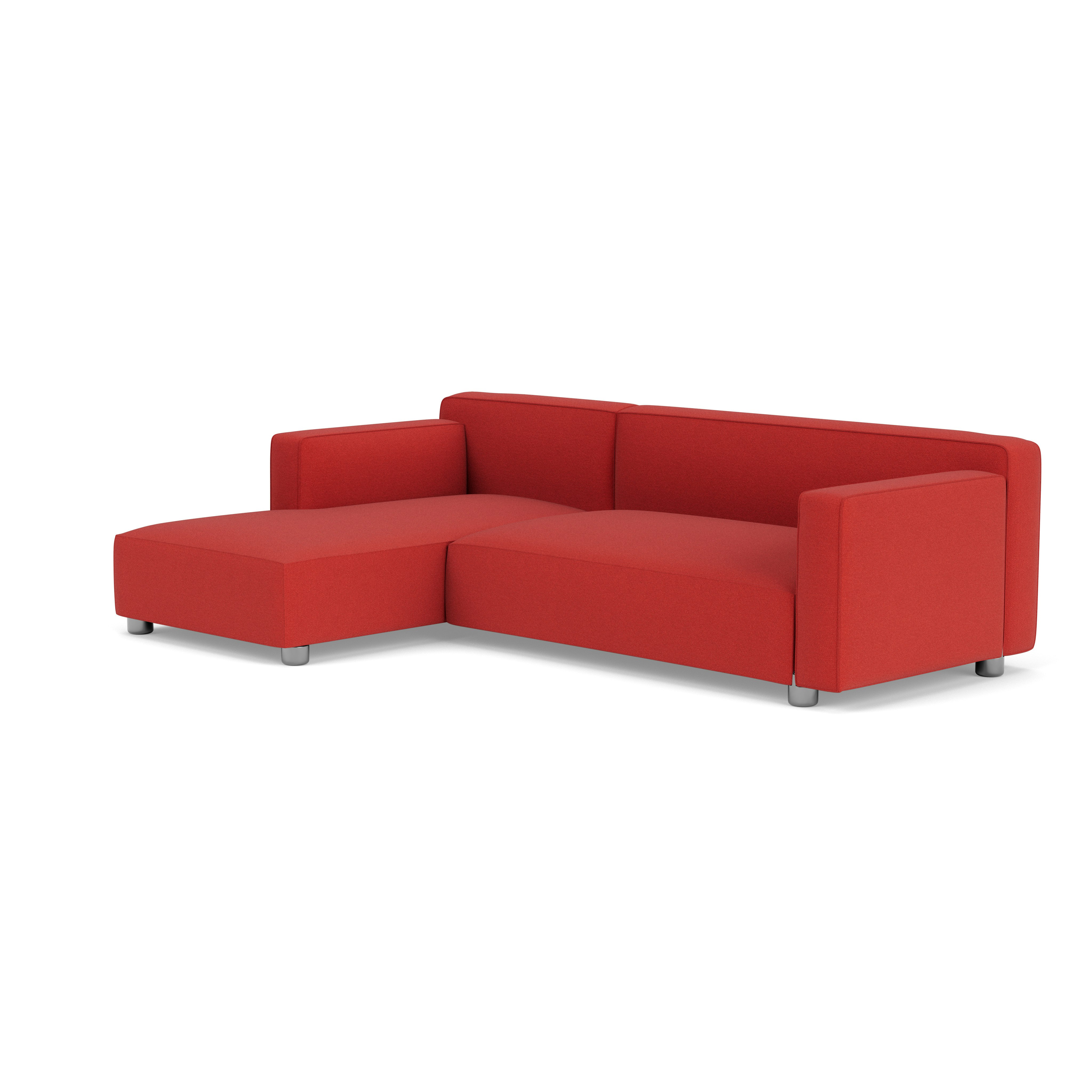 Barber Osgerby Asymetric Sectional - Right, Classic Boucle, Fiery, Chrome