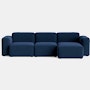 Mags Soft Low Sectional with Chaise Narrow