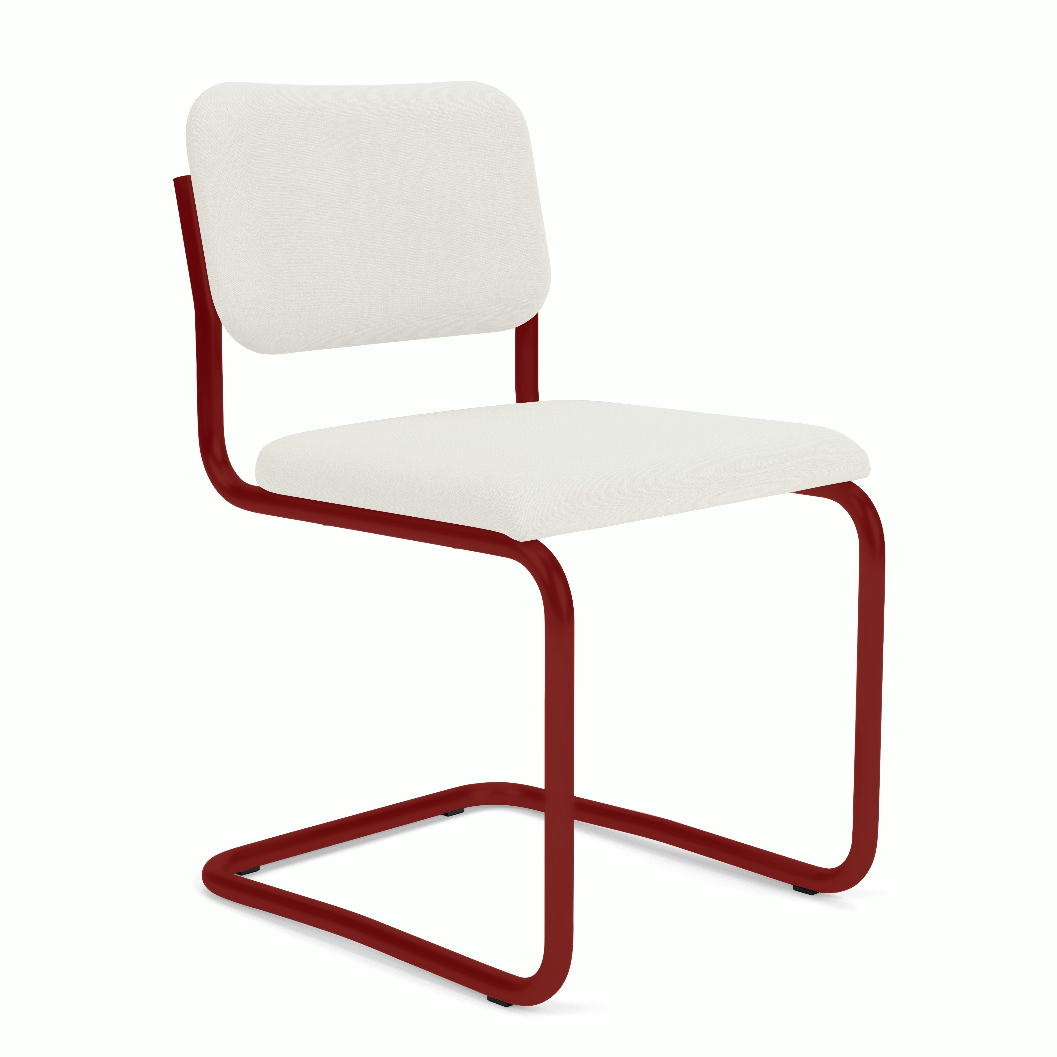 Cesca Upholstered Chair - Side Chair ,  Fully upholstered,   hourglass,  air,  red frame