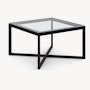 Krusin End Table - Glass, Clear, Ebonized Oak