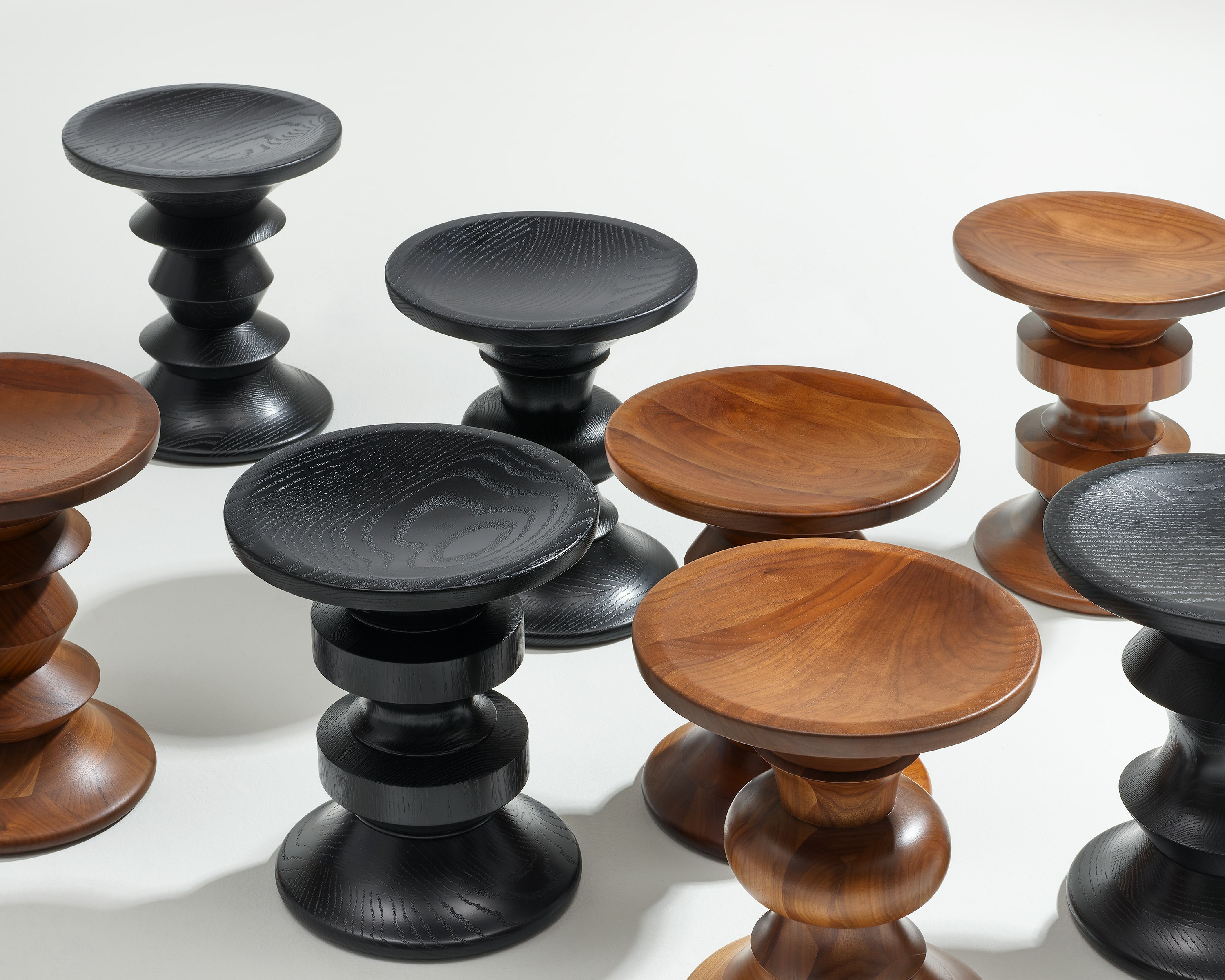 Eames Turned Stool Collection