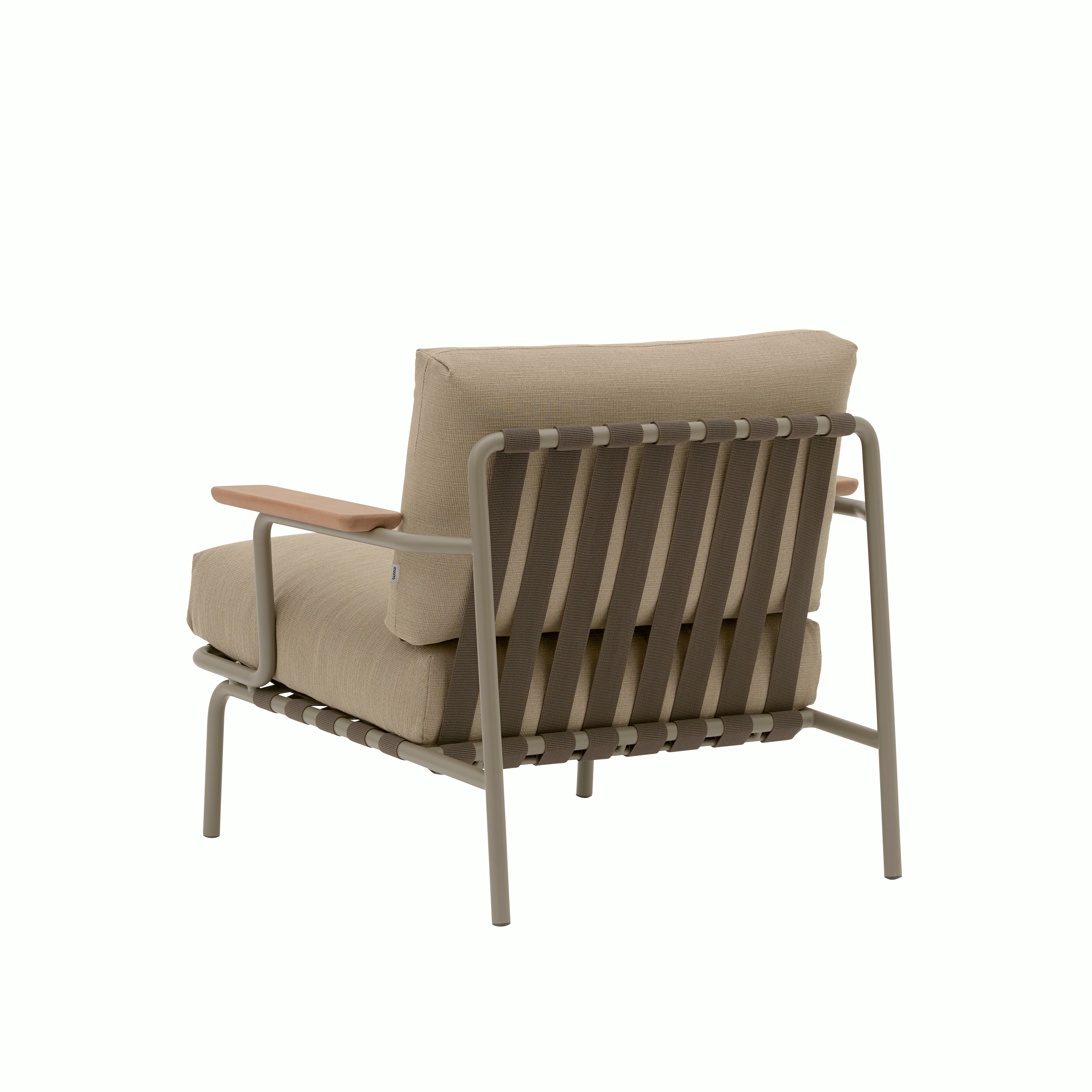 Settle Outdoor Lounge Chair - Taupe, Ribbed Weave, Root