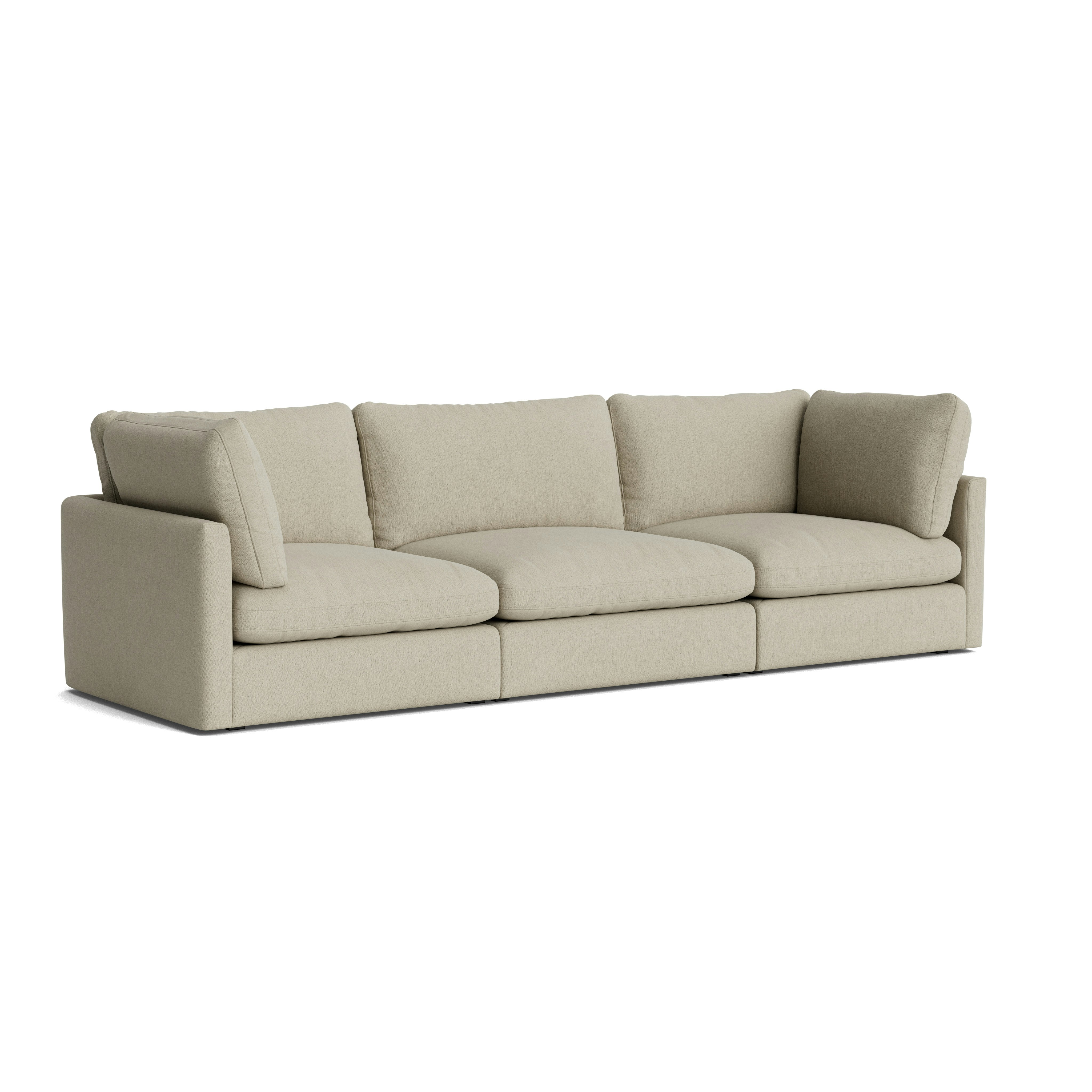 Hackney Compact 3 Seat Sofa - Pecora, Cream
