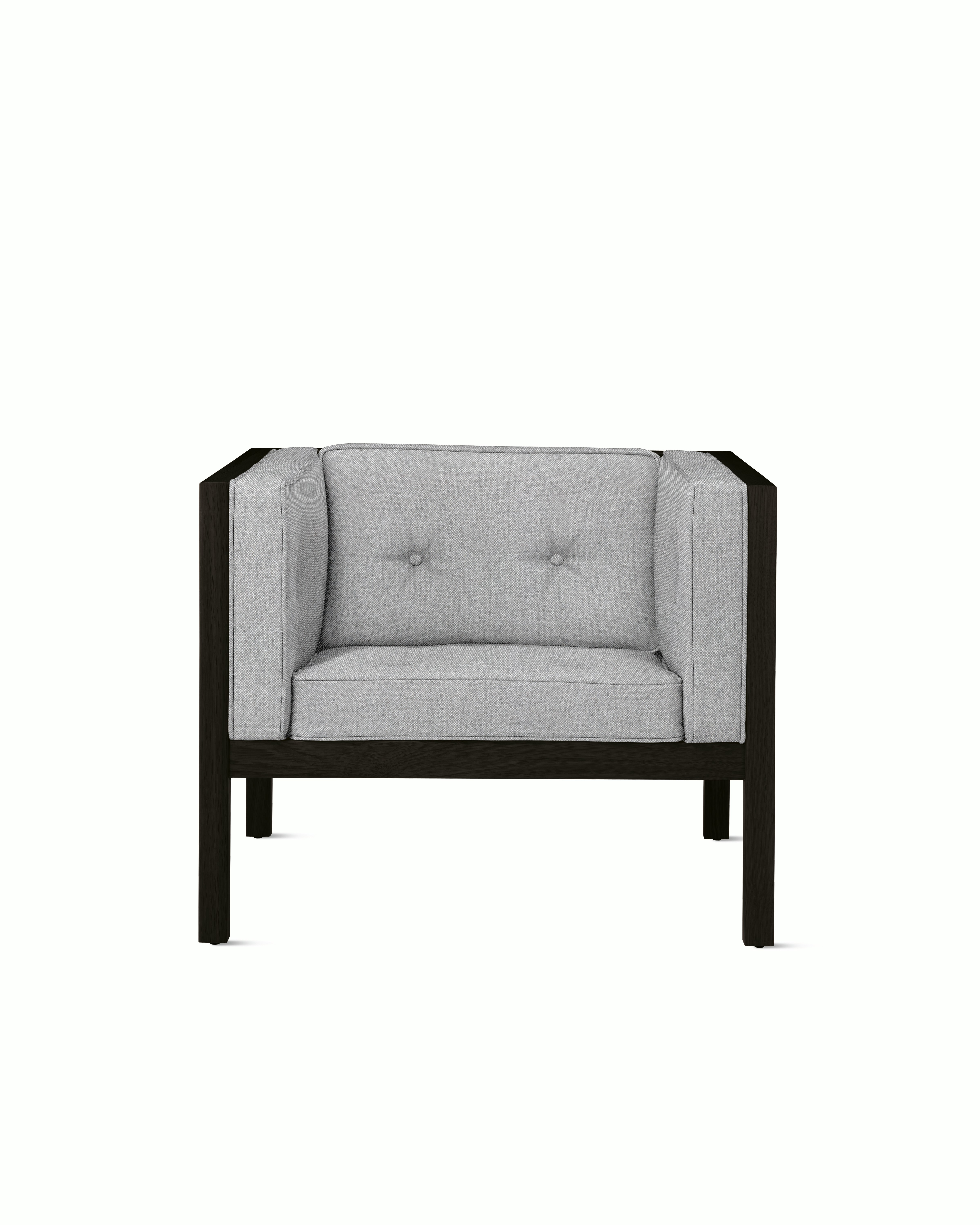 Cube Armchair - Beck,  Foundry,  Black Stained Oak