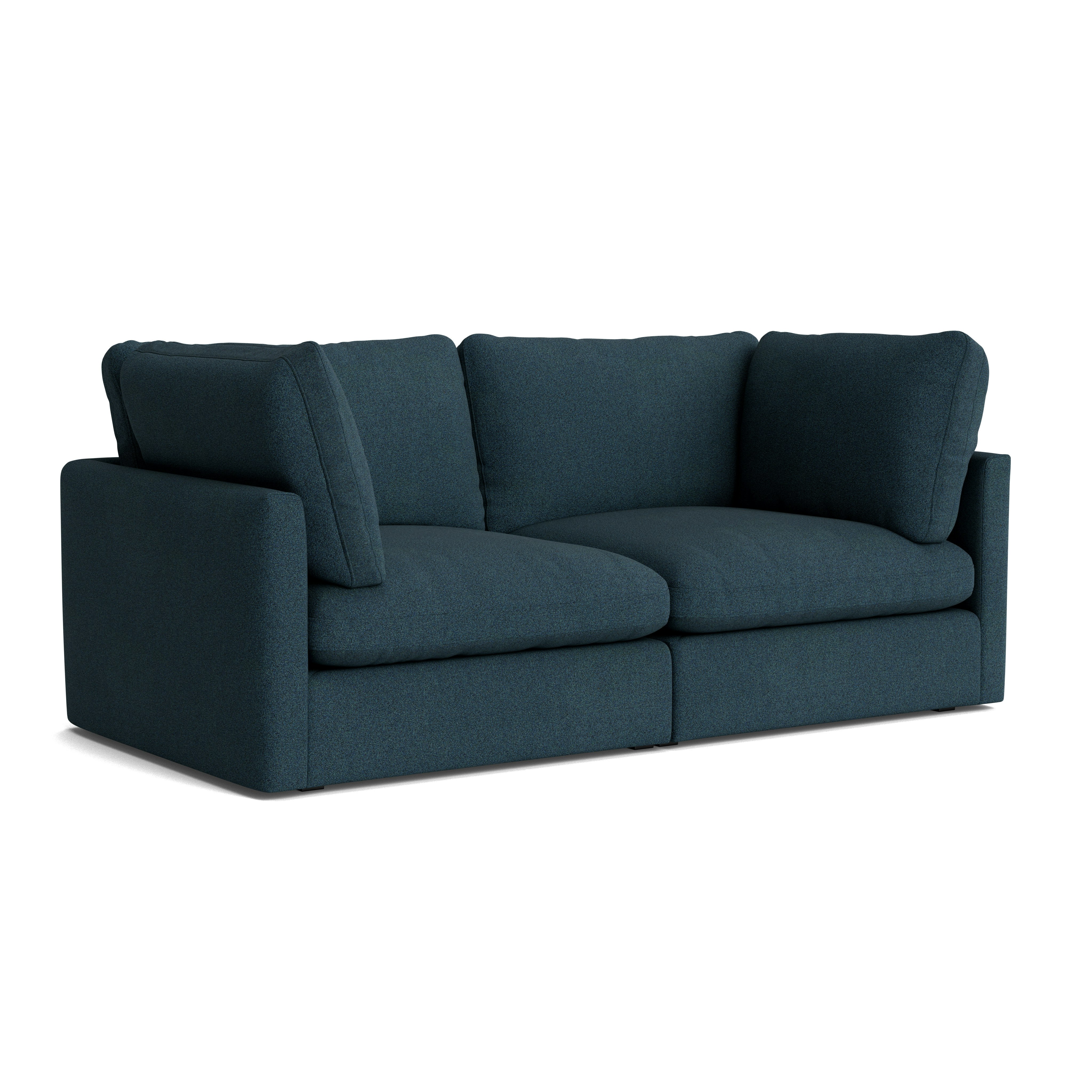 Hackney Compact 2 Seat Sofa - Pecora, Blue