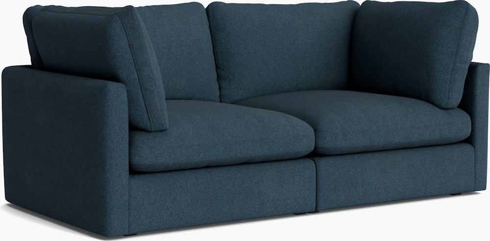 Hackney Compact 2 Seat Sofa - Pecora, Blue