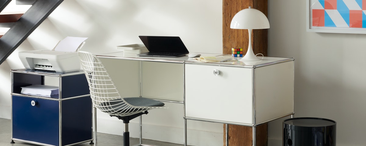 Panthella Table Lamp in home office setting