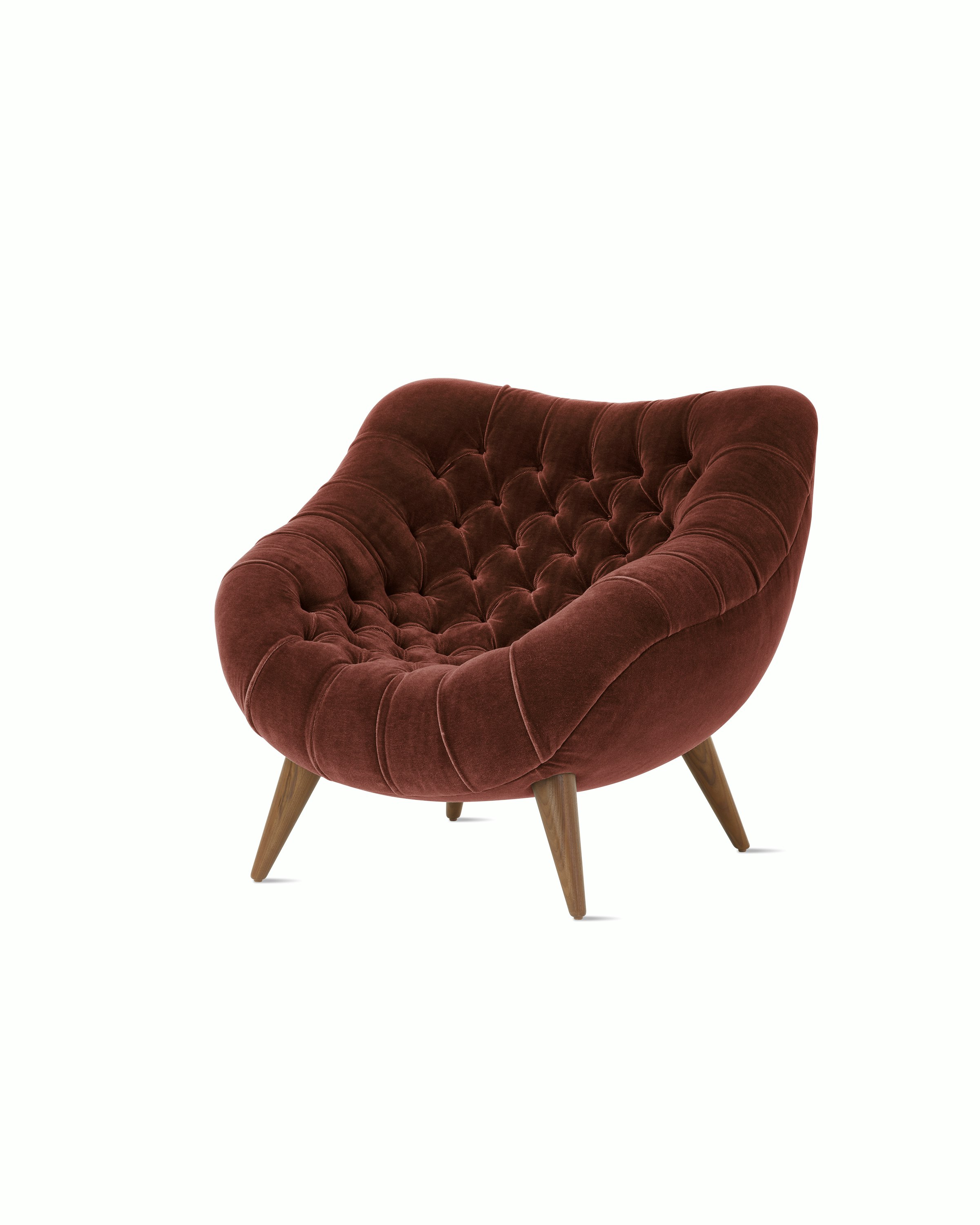 Rohde Easy Chair - Walnut,  Mohair Supreme,  Brandy