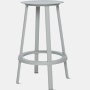 A sky grey Revolver Counter Stool viewed from an angle