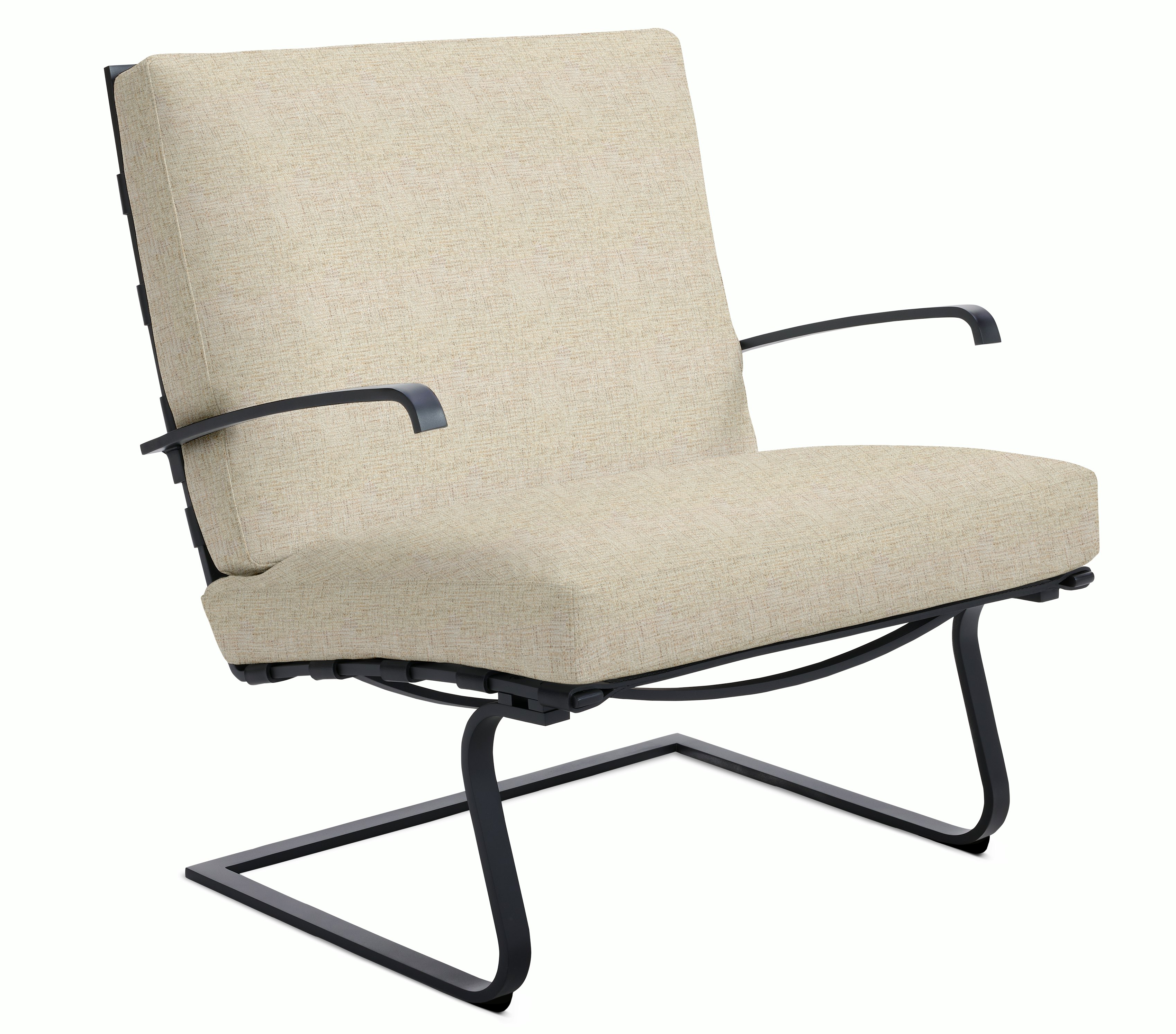 Tugendhat Chair in Diva,  Moon with belting in Belting Leather,  Black and black frame