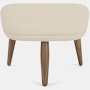 Oda Ottoman in  Walnut,  Hallingdal 65,  Light Beige