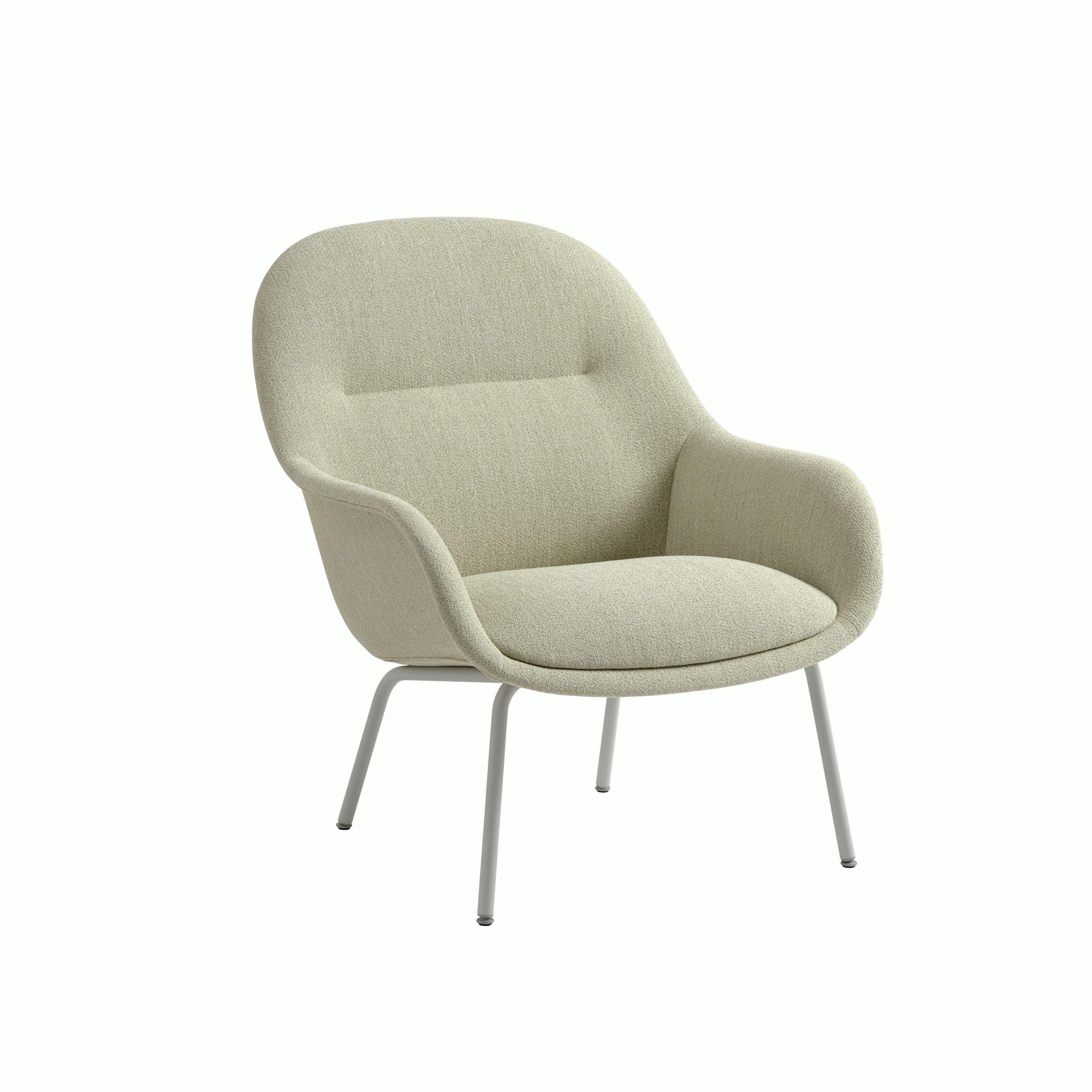 Fiber lounge armchair tube ecriture 910 grey
