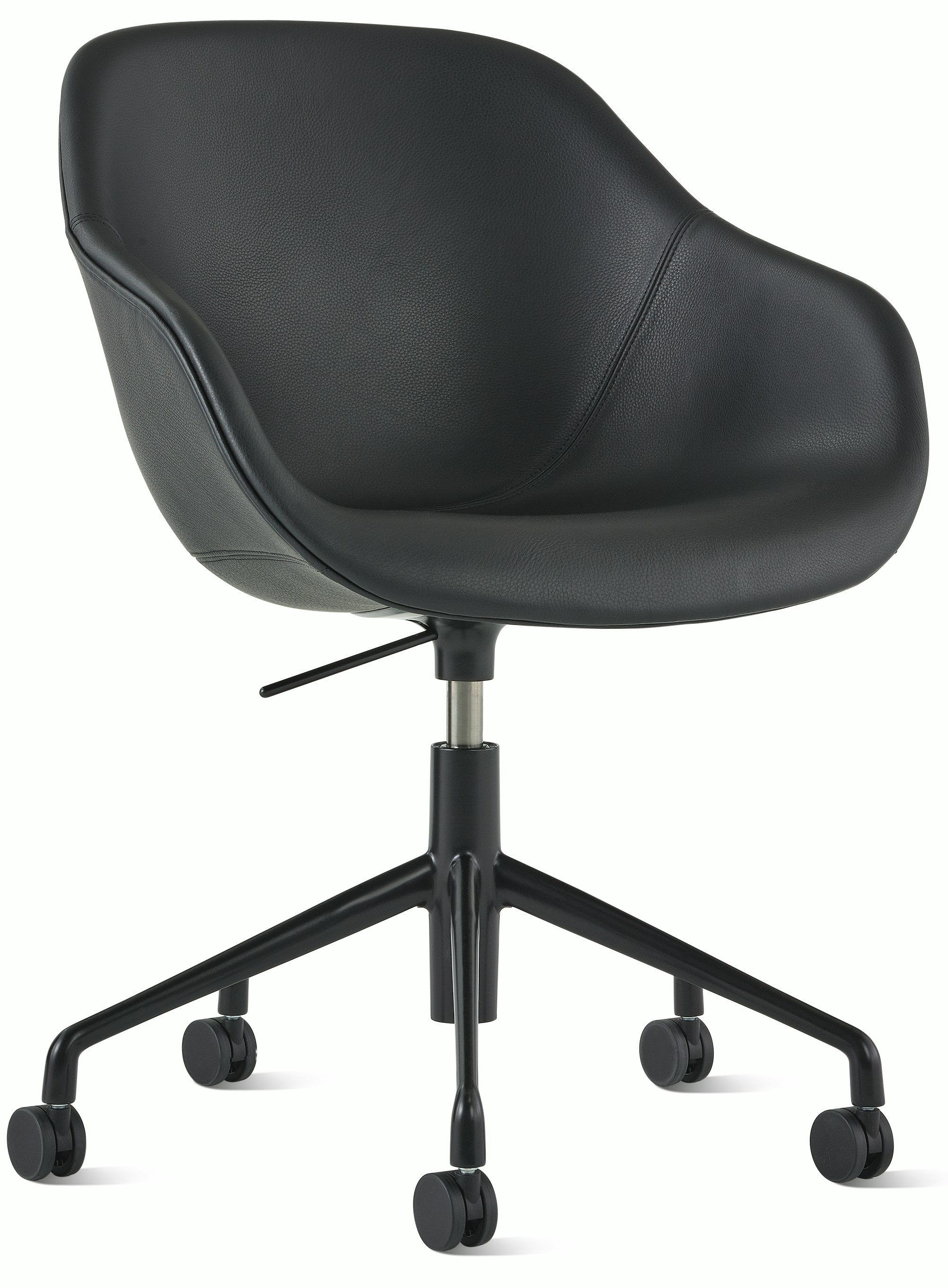 A front angle view of the AAC 153 About A Chair Task Armchair.