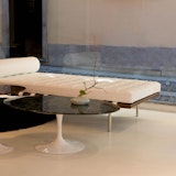 Barcelona Couch, Saarinen Side and Coffee Table
