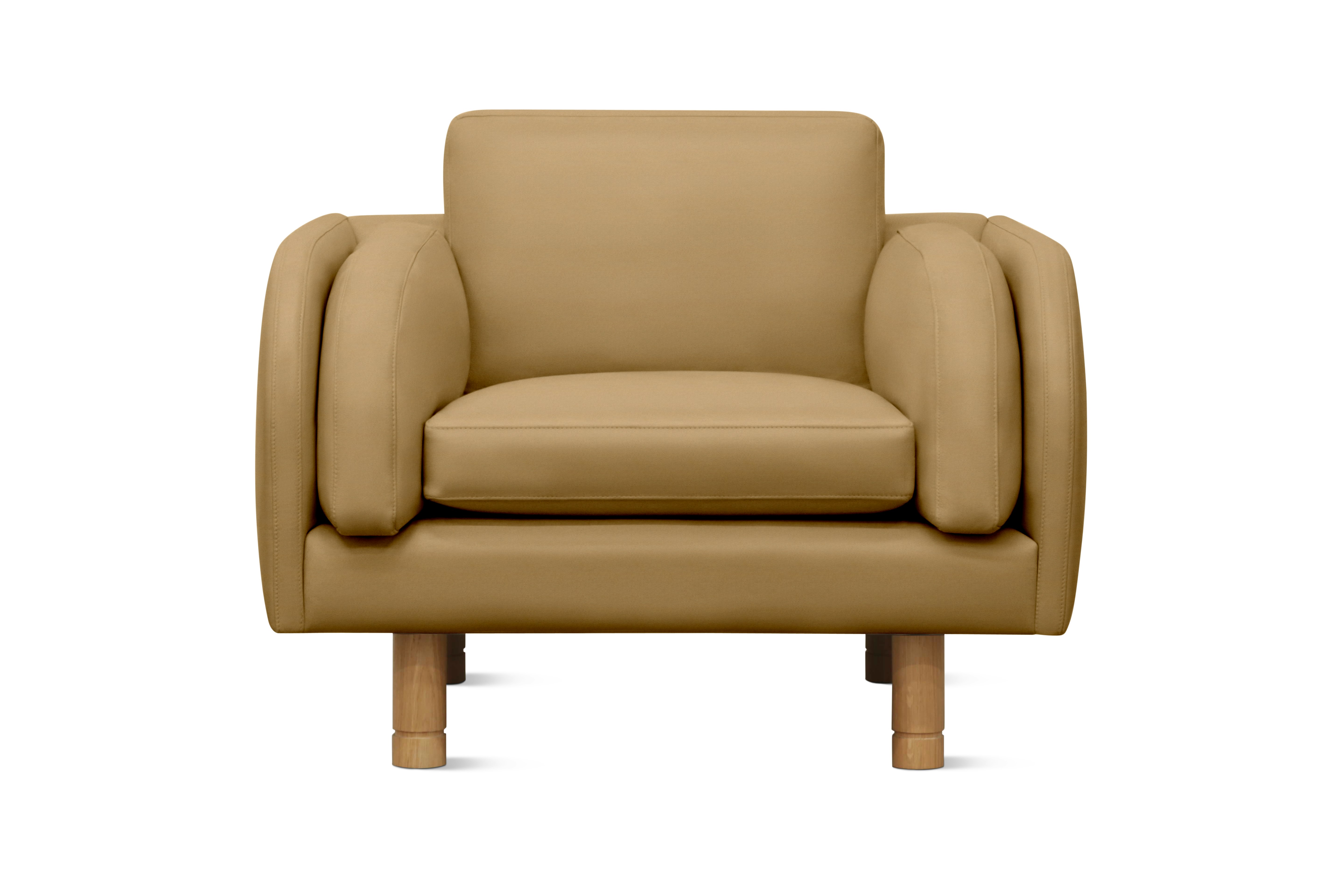 Moreno Lounge Chair - Marquis Velvet,  Coffee,  Oak